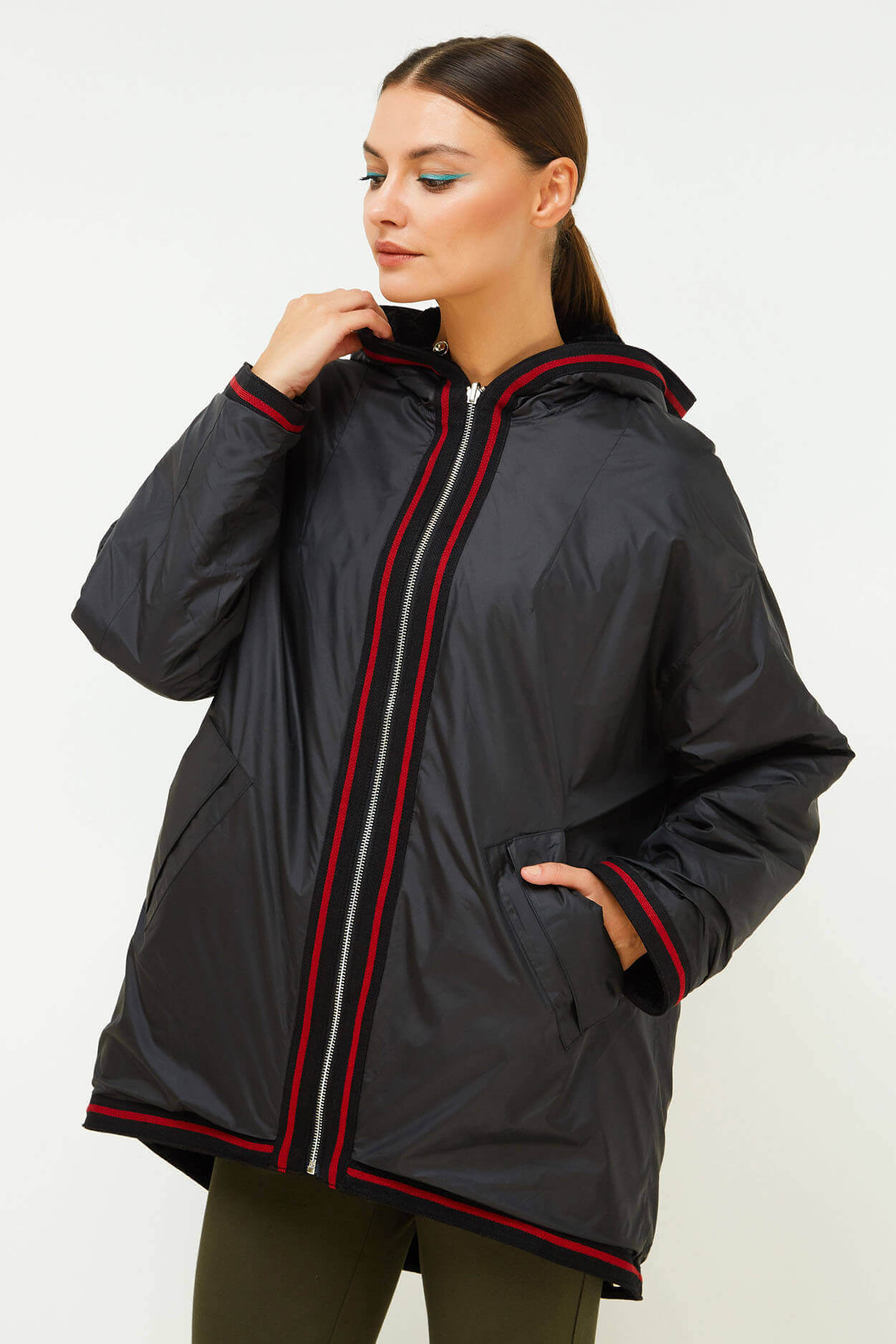 Двустороннее дубленое пальто Цвет Черный