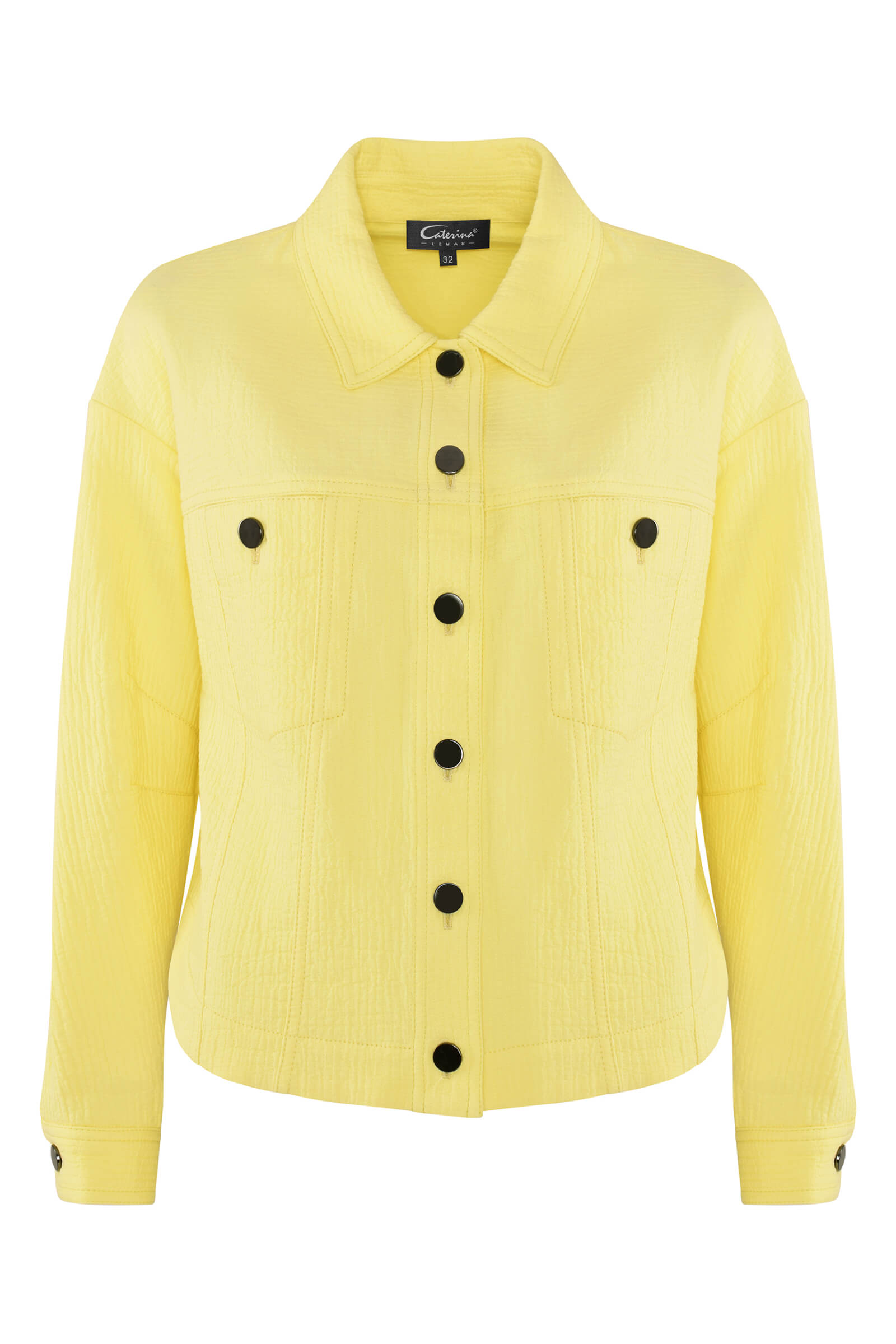 Укороченный жакет на пуговицах Цвет Желтый