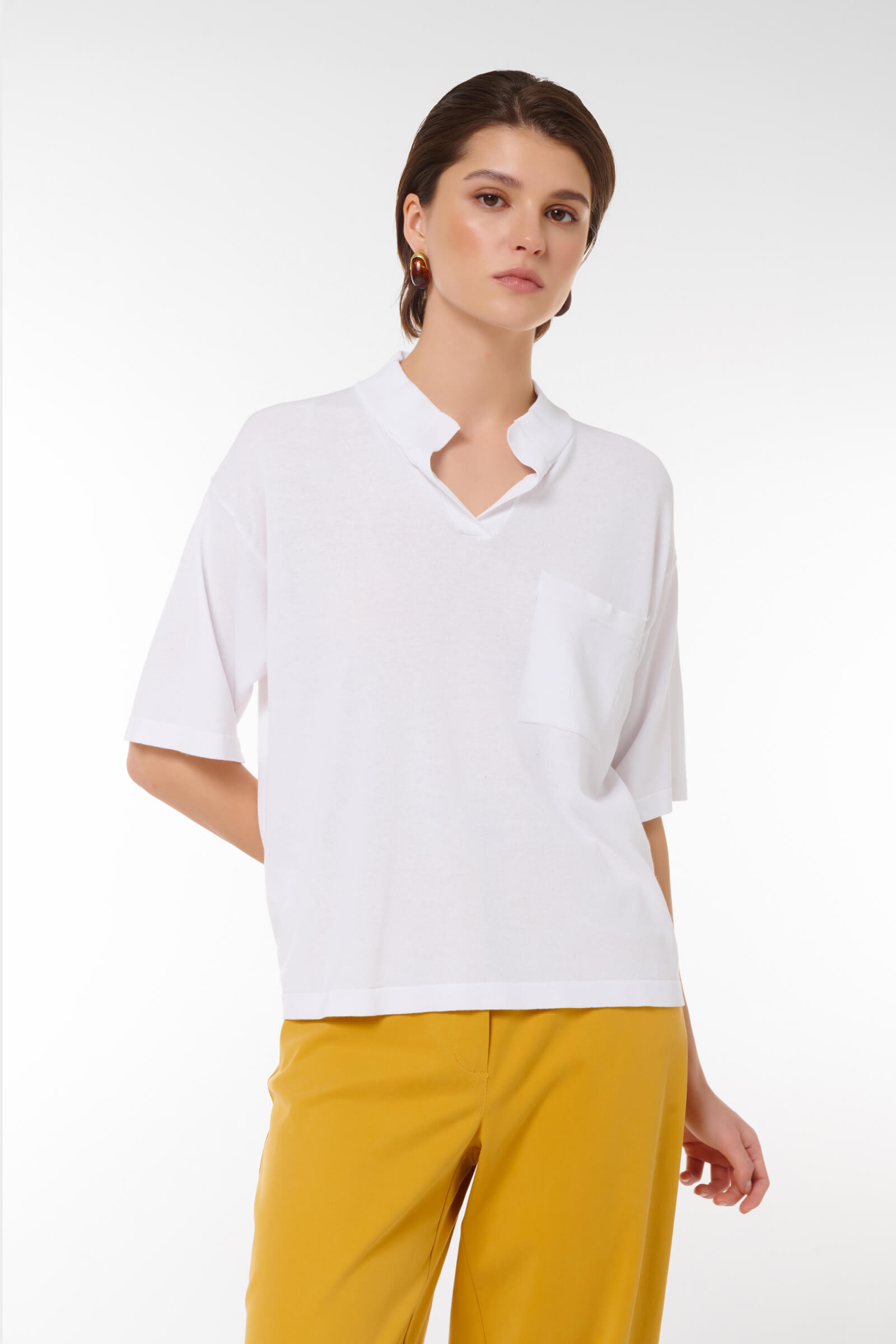 Джемпер свободного кроя Цвет Белый