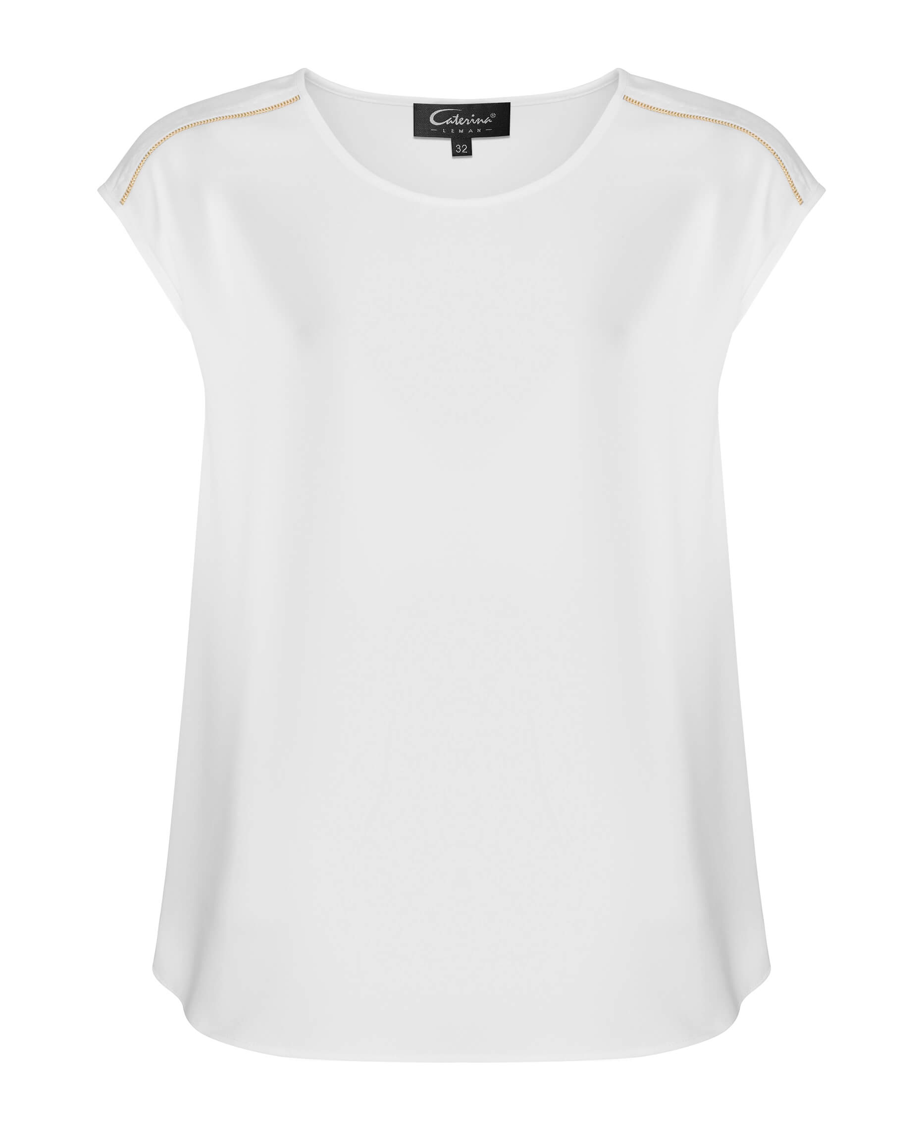 Топ с контрастной окантовкой Цвет Белый