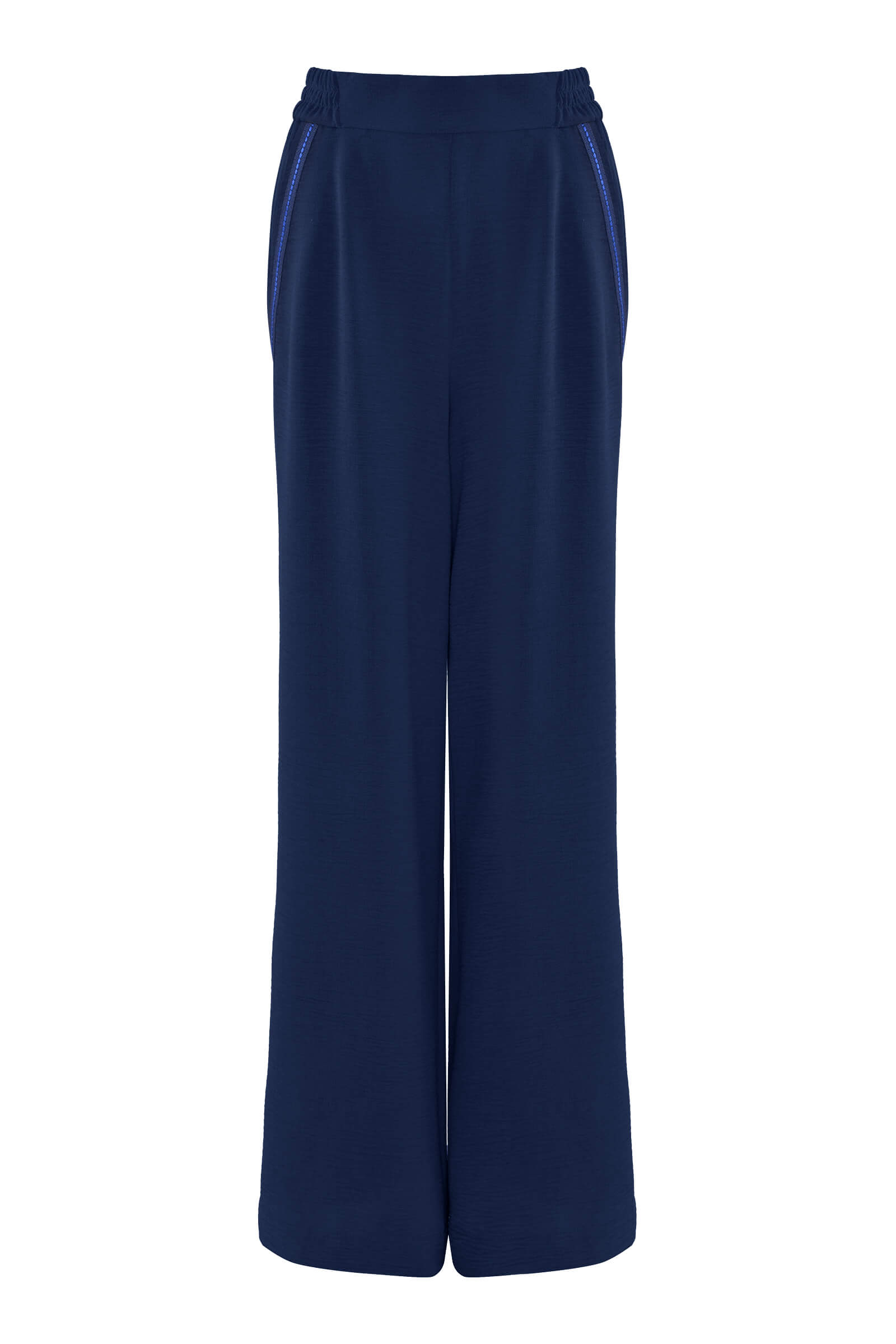 Широкие брюки из трикотажа Цвет Синий