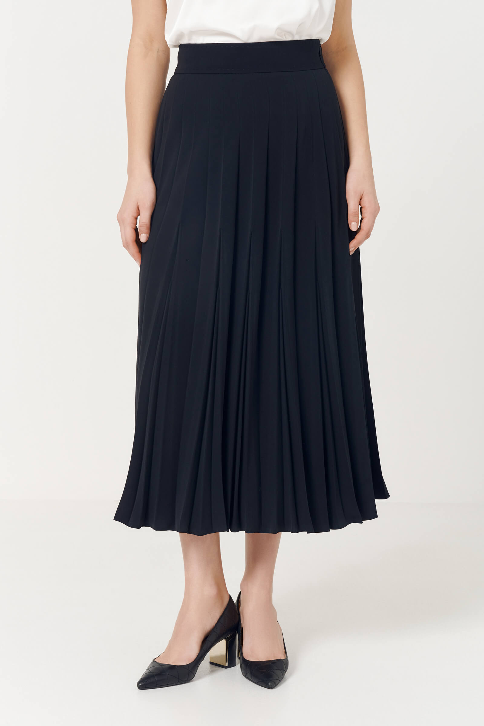 Юбка плиссированная Цвет Черный