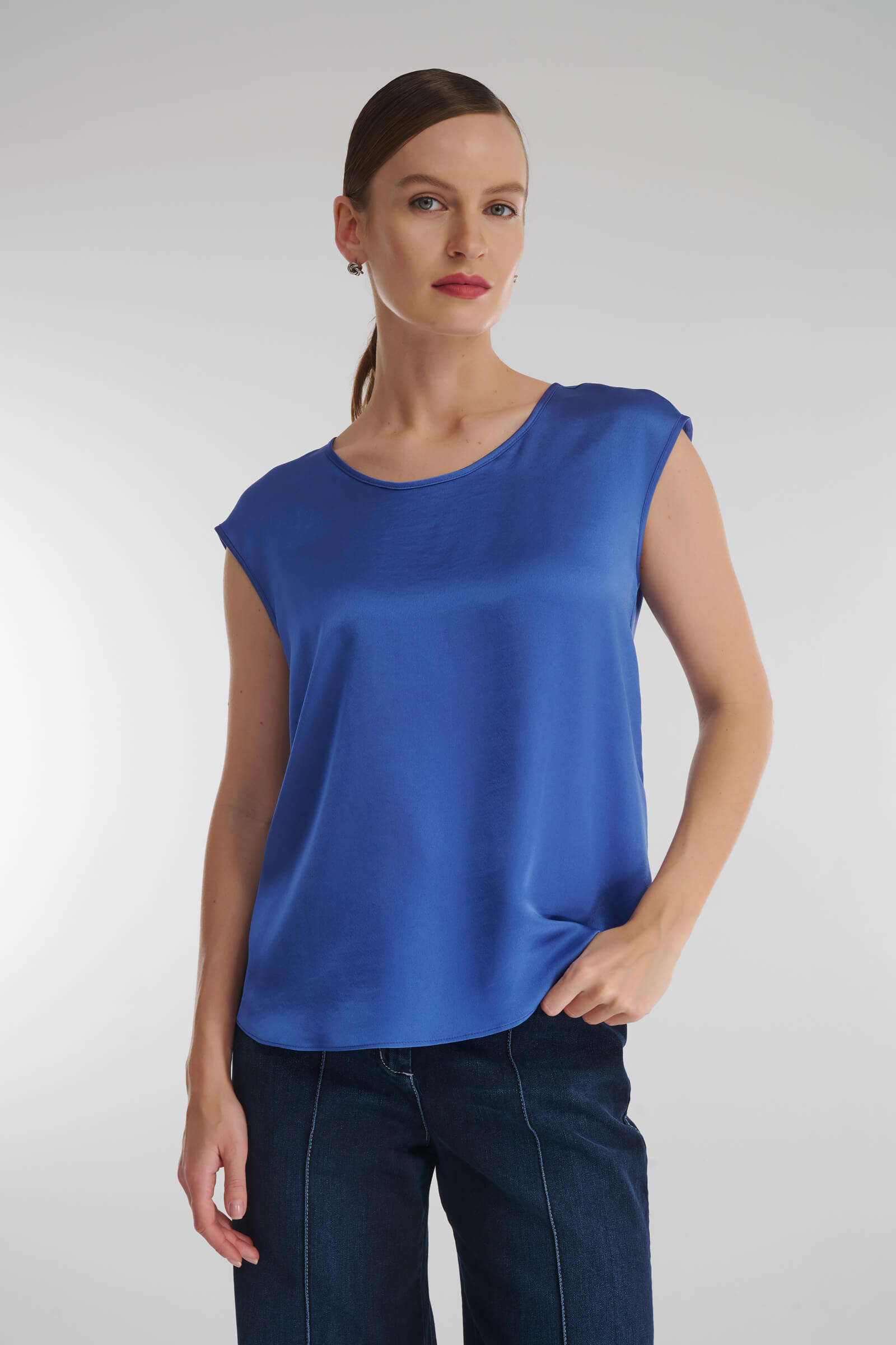 Топ из поливискозы Цвет Синий