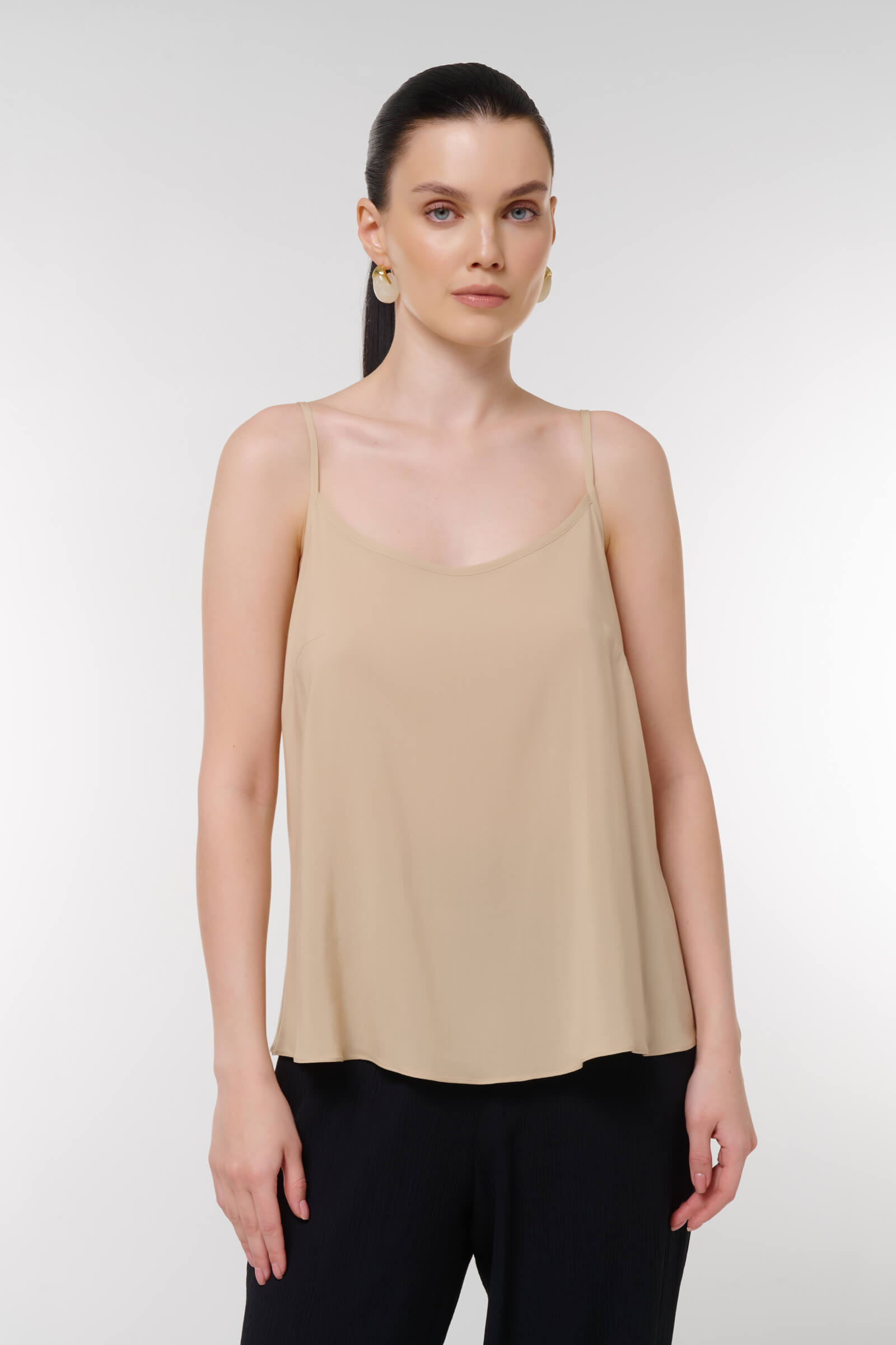 Топ на тонких бретельках Цвет Бежевый