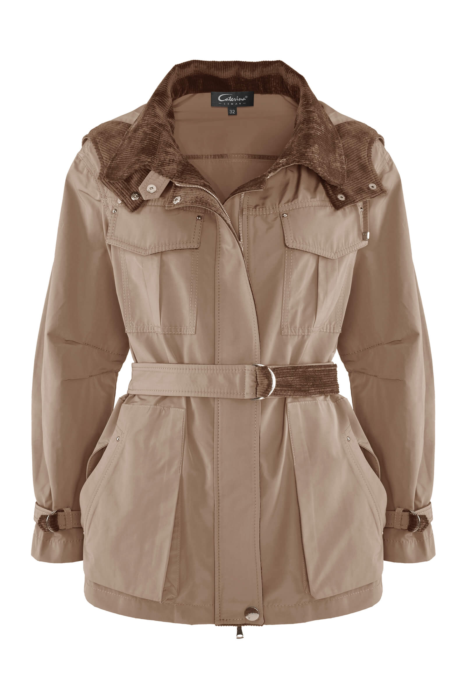 Куртка с вельветовыми вставками Цвет Бежевый