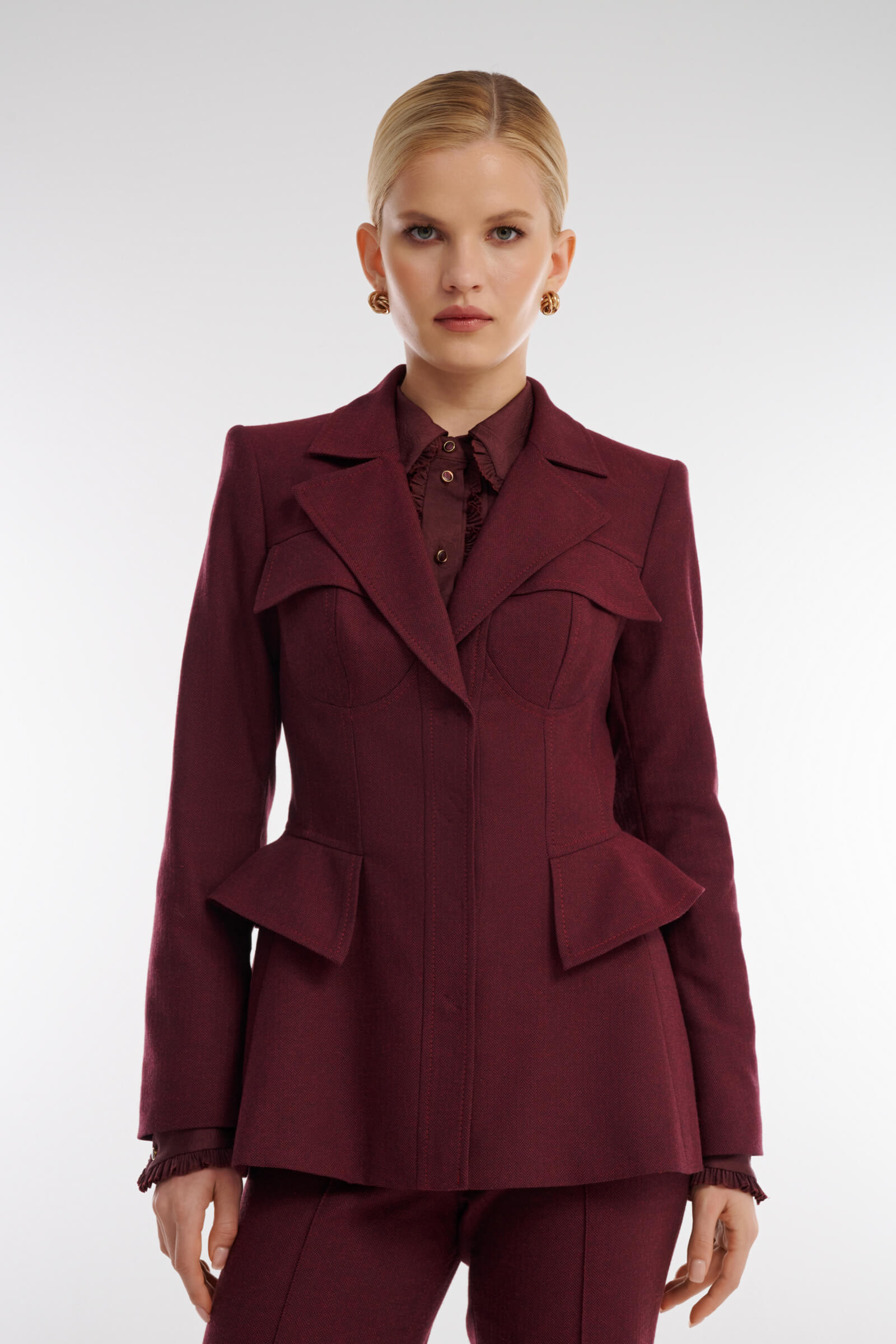 Классический пиджак Цвет Бордовый