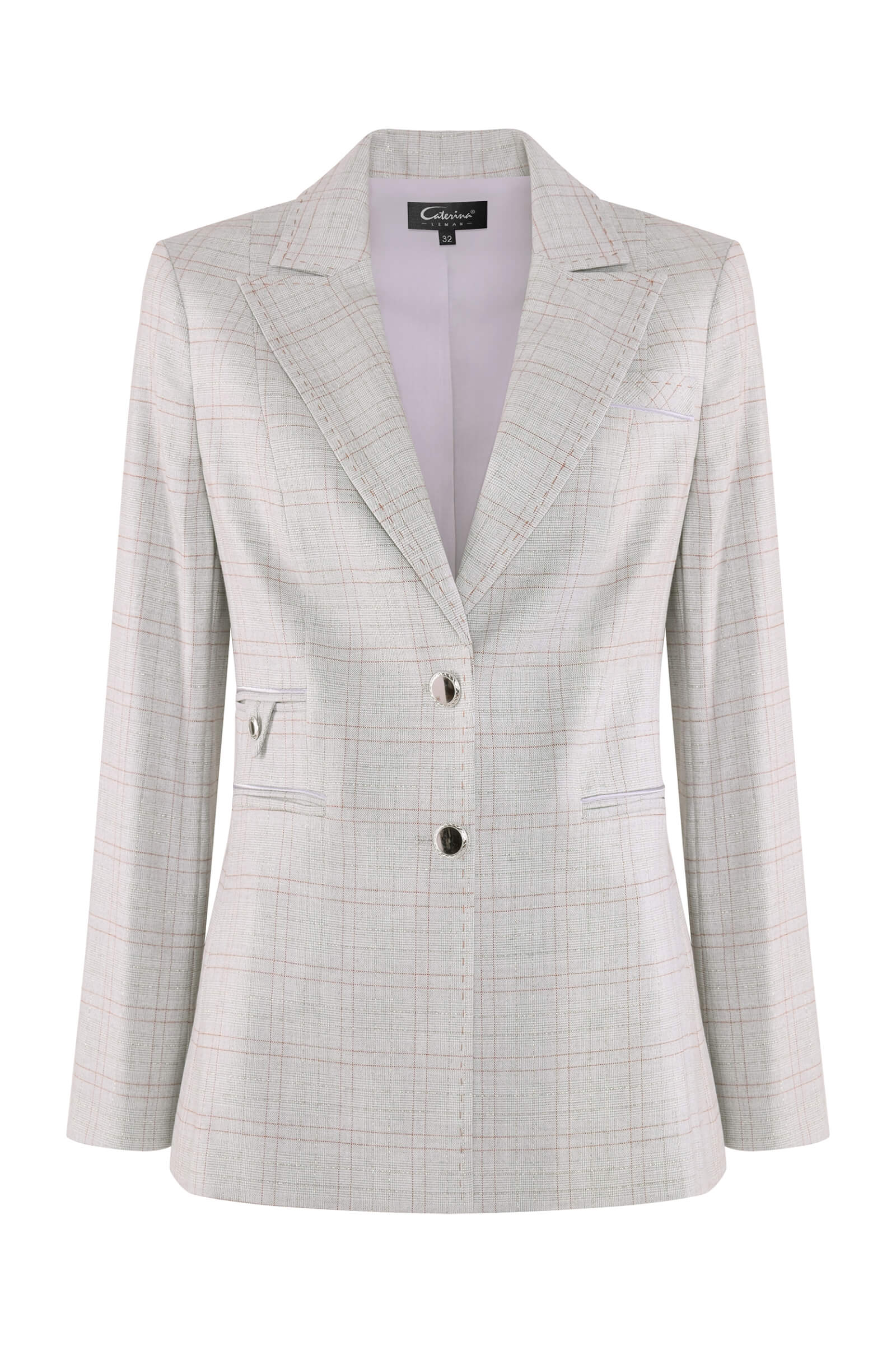 Жакет с отложным воротником Цвет Серый