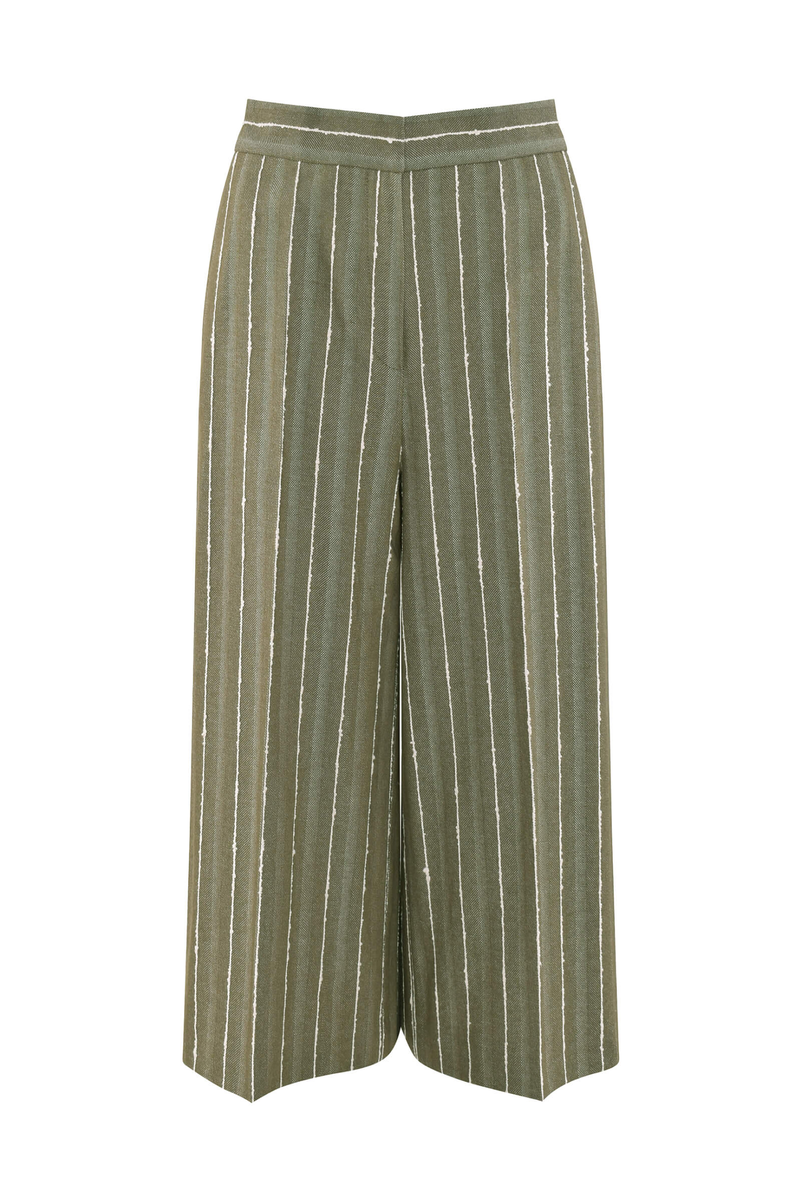 Широкие брюки-кюлоты Цвет Зеленый