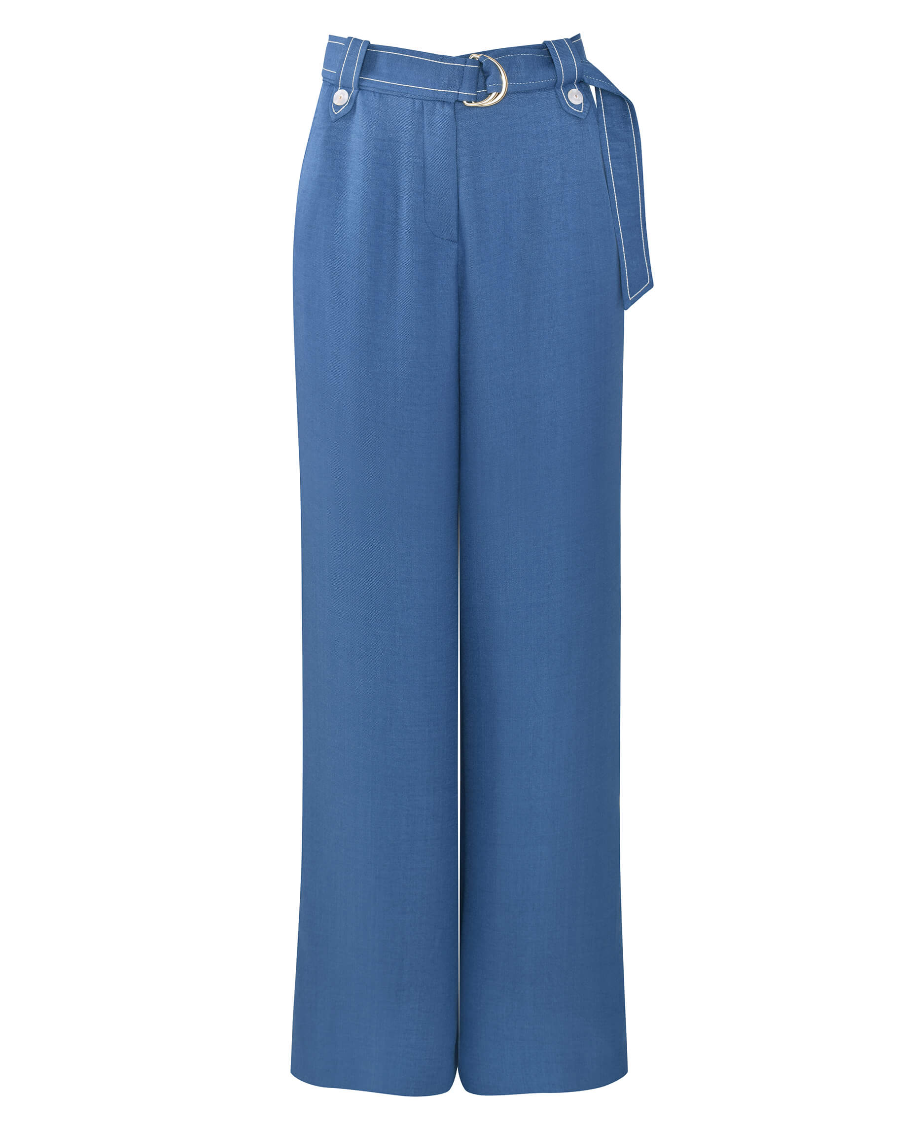 Брюки с контрастной строчкой Цвет Синий