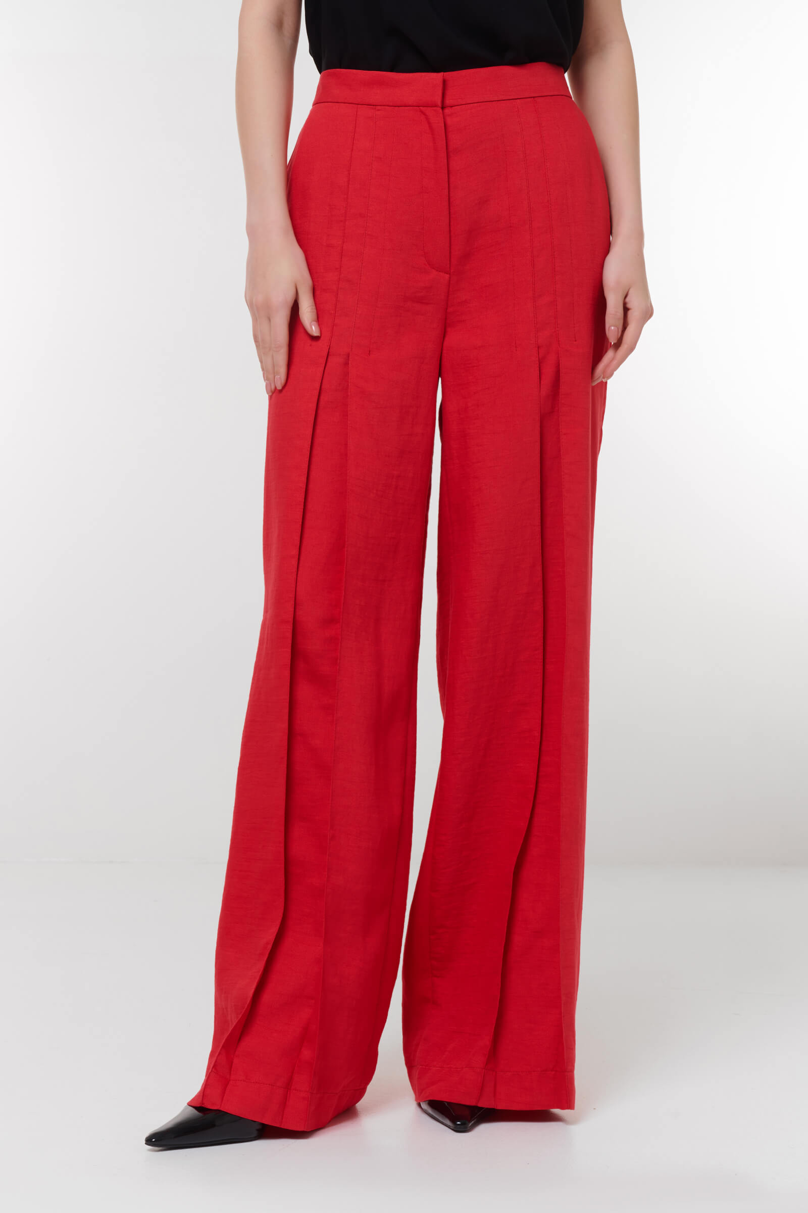 Брюки с клиньями Цвет Красный