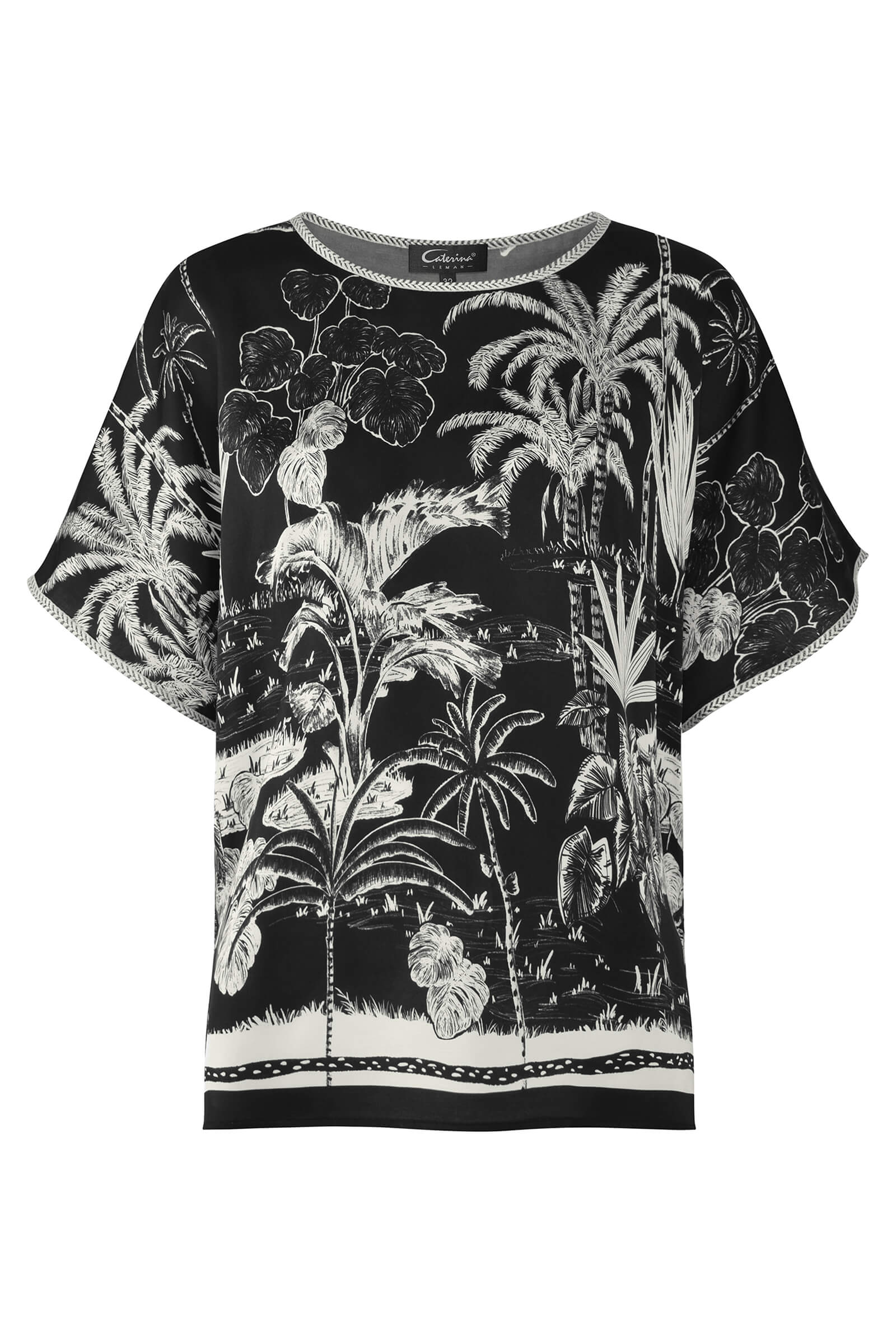 Футболка с растительным принтом Цвет Мультиколор