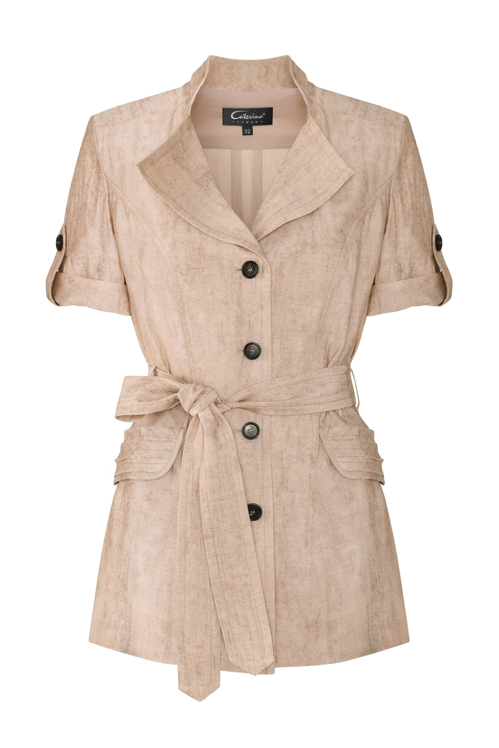 Жакет с коротким рукавом Цвет Бежевый