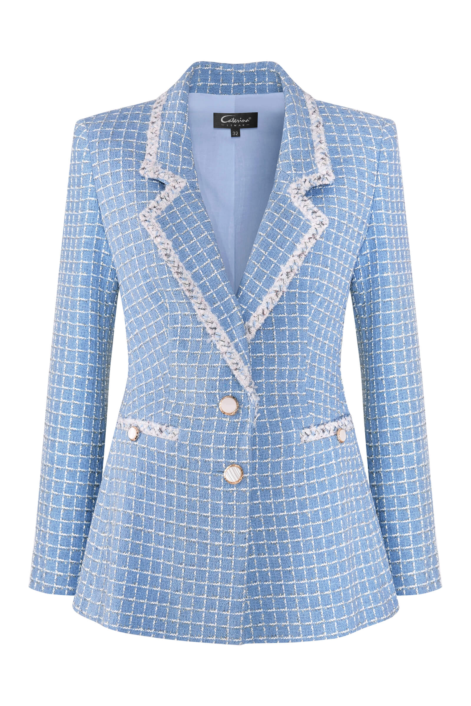 Пиджак с люрексом Цвет Голубой