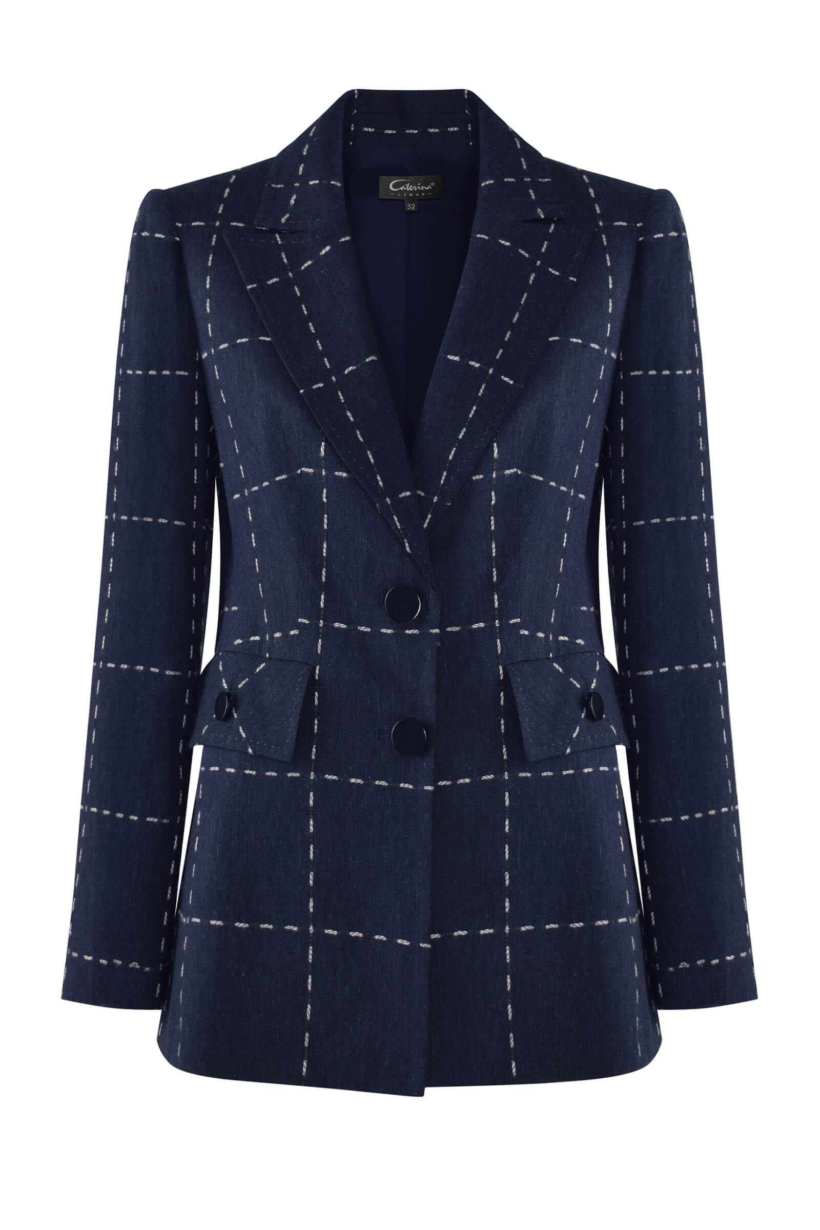 Пиджак с принтом в виде строчки Цвет Синий