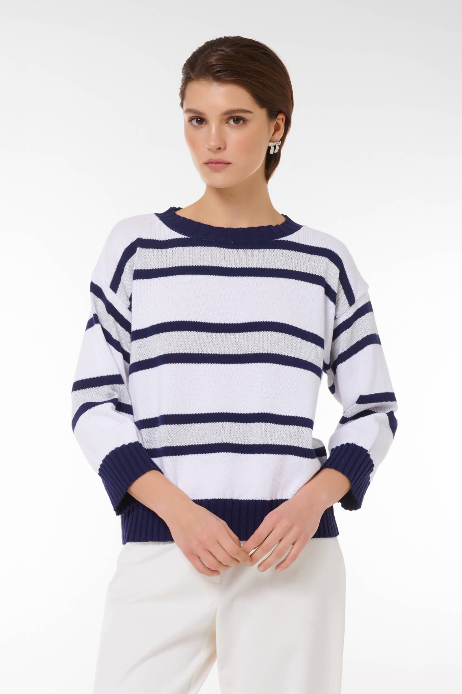 Джемпер с люрексом Цвет Мультиколор