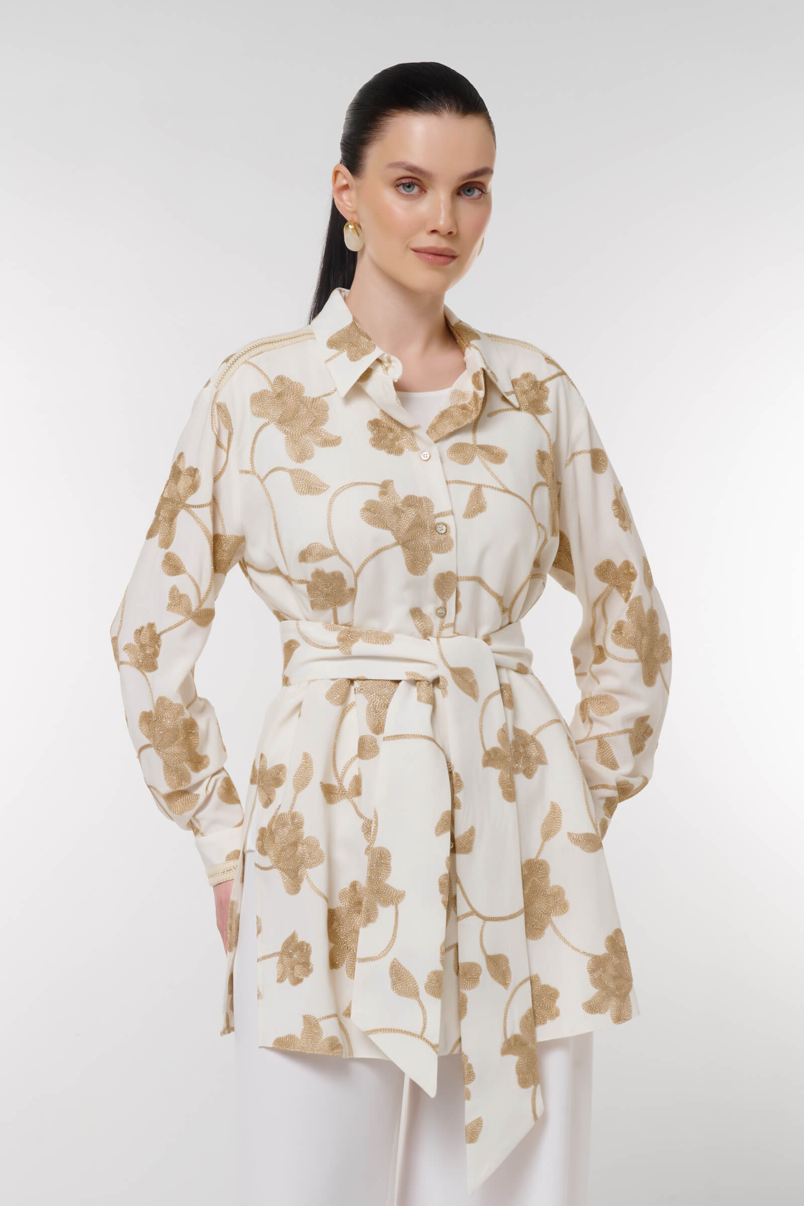 Блузка с цветочным узором Цвет Мультиколор