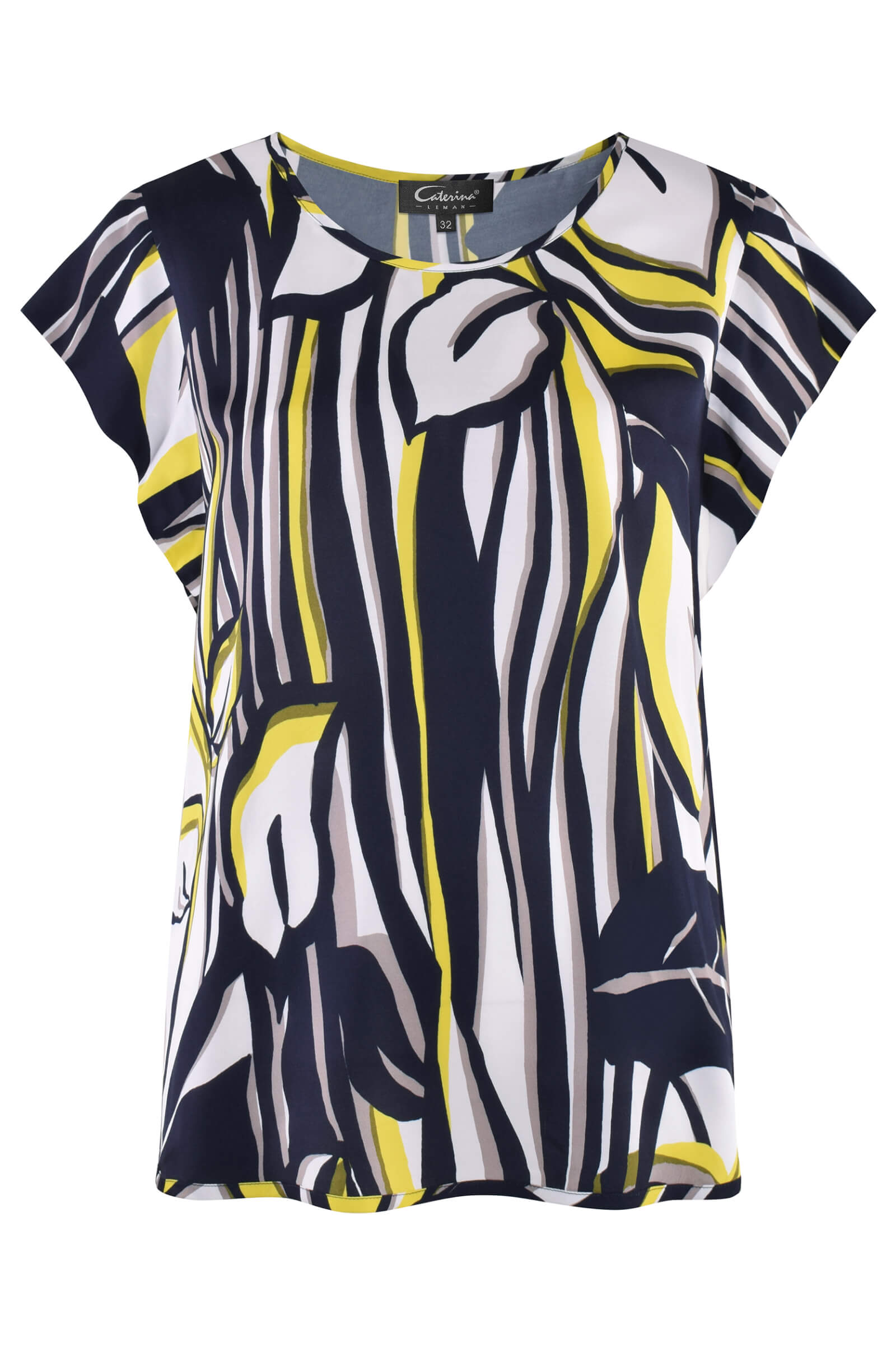 Топ из вискозы с абстрактным принтом Цвет Мультиколор