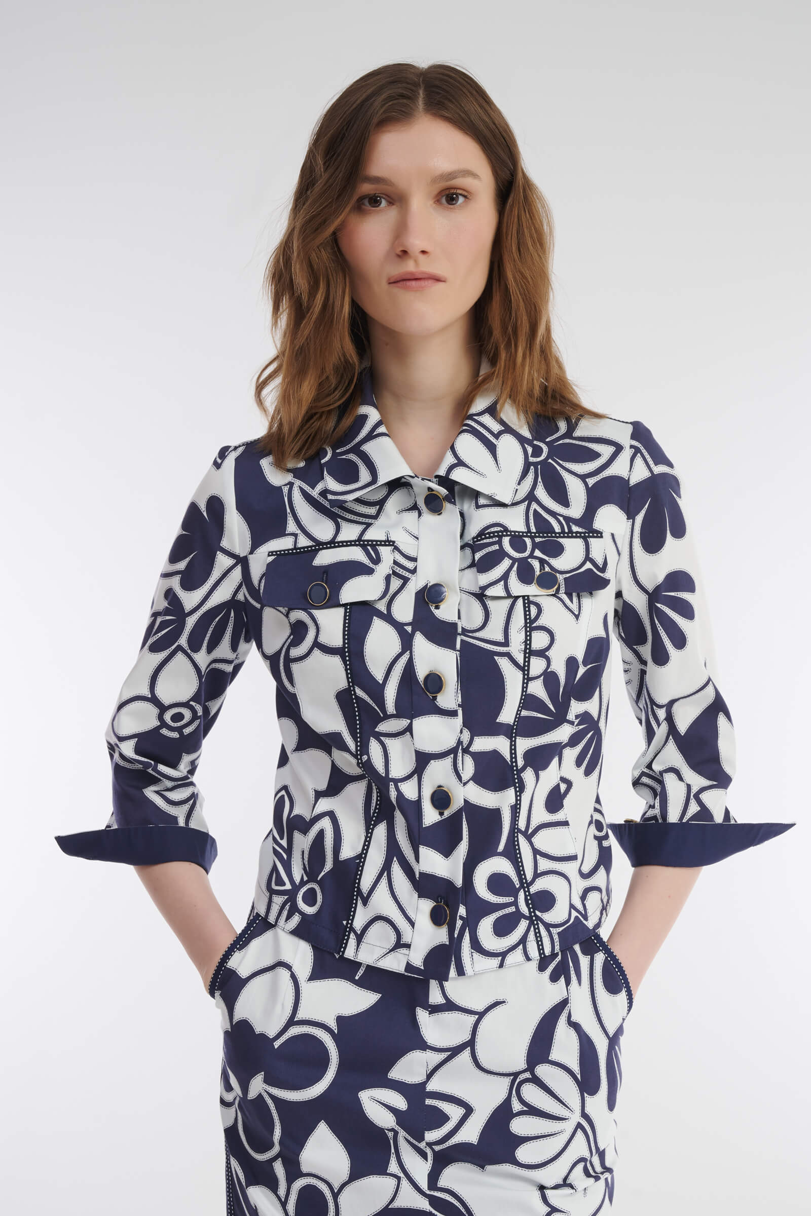 Жакет из хлопка Цвет Мультиколор