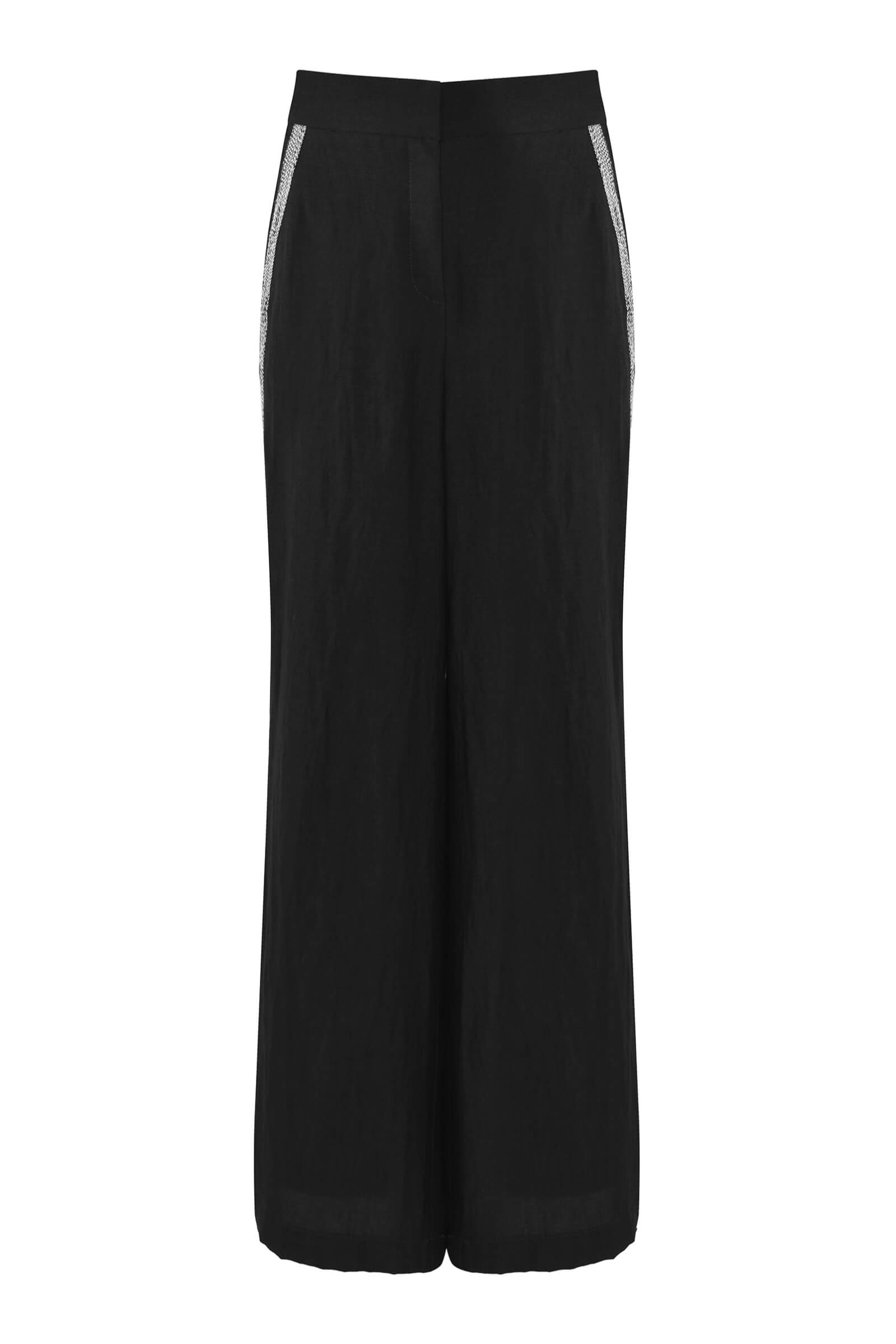 Широкие брюки с окантовкой Цвет Черный