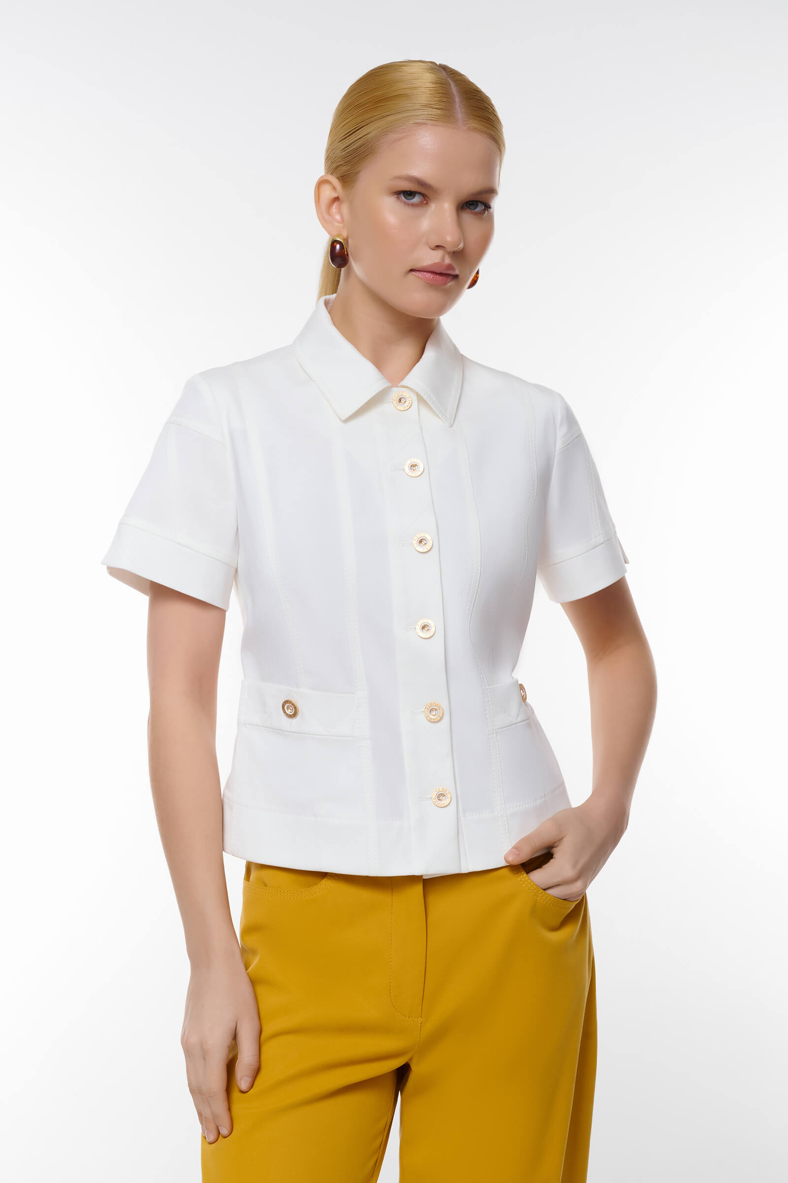 Жакет приталенного кроя Цвет Белый