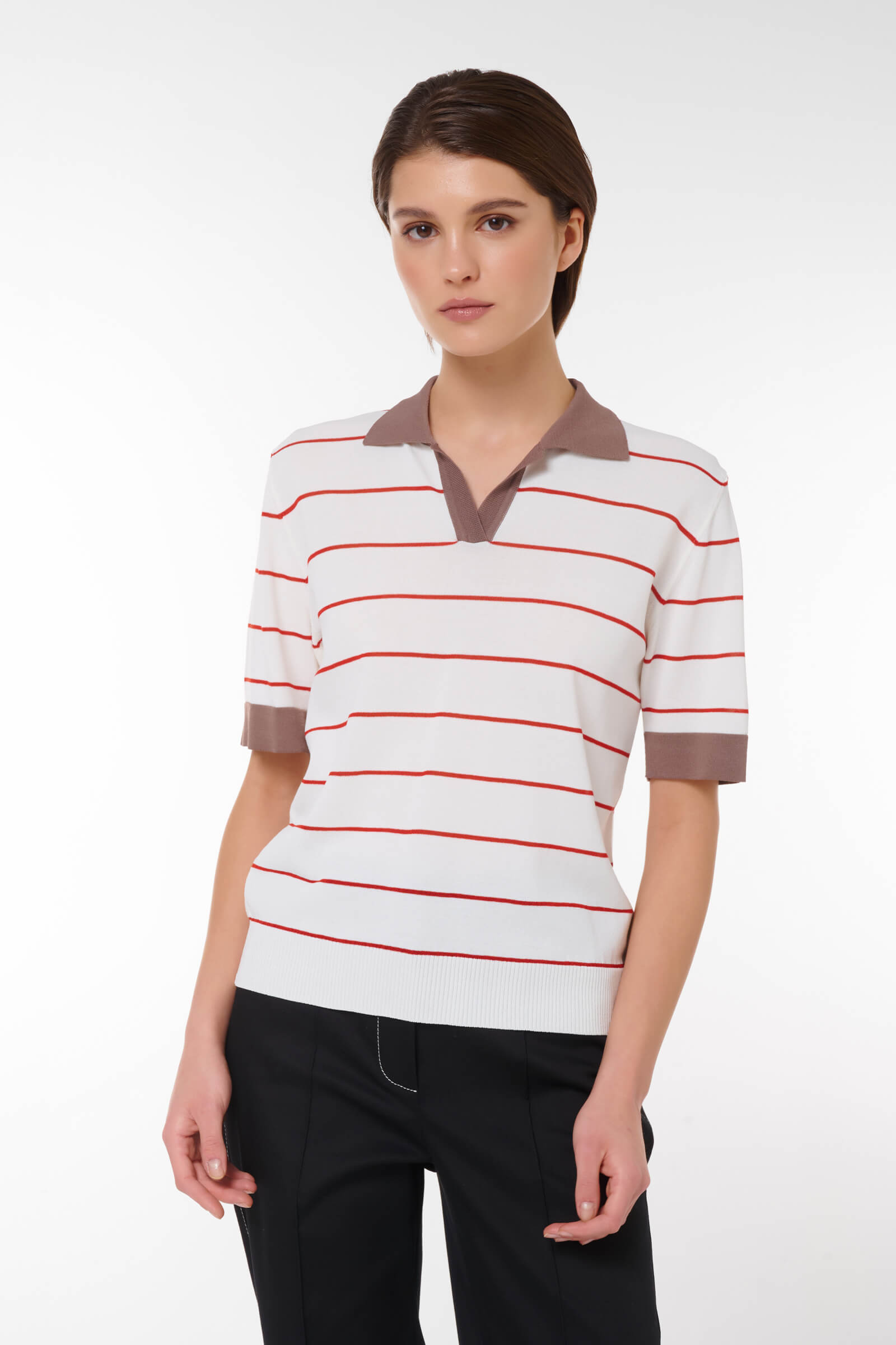 Джемпер в полоску Цвет Белый