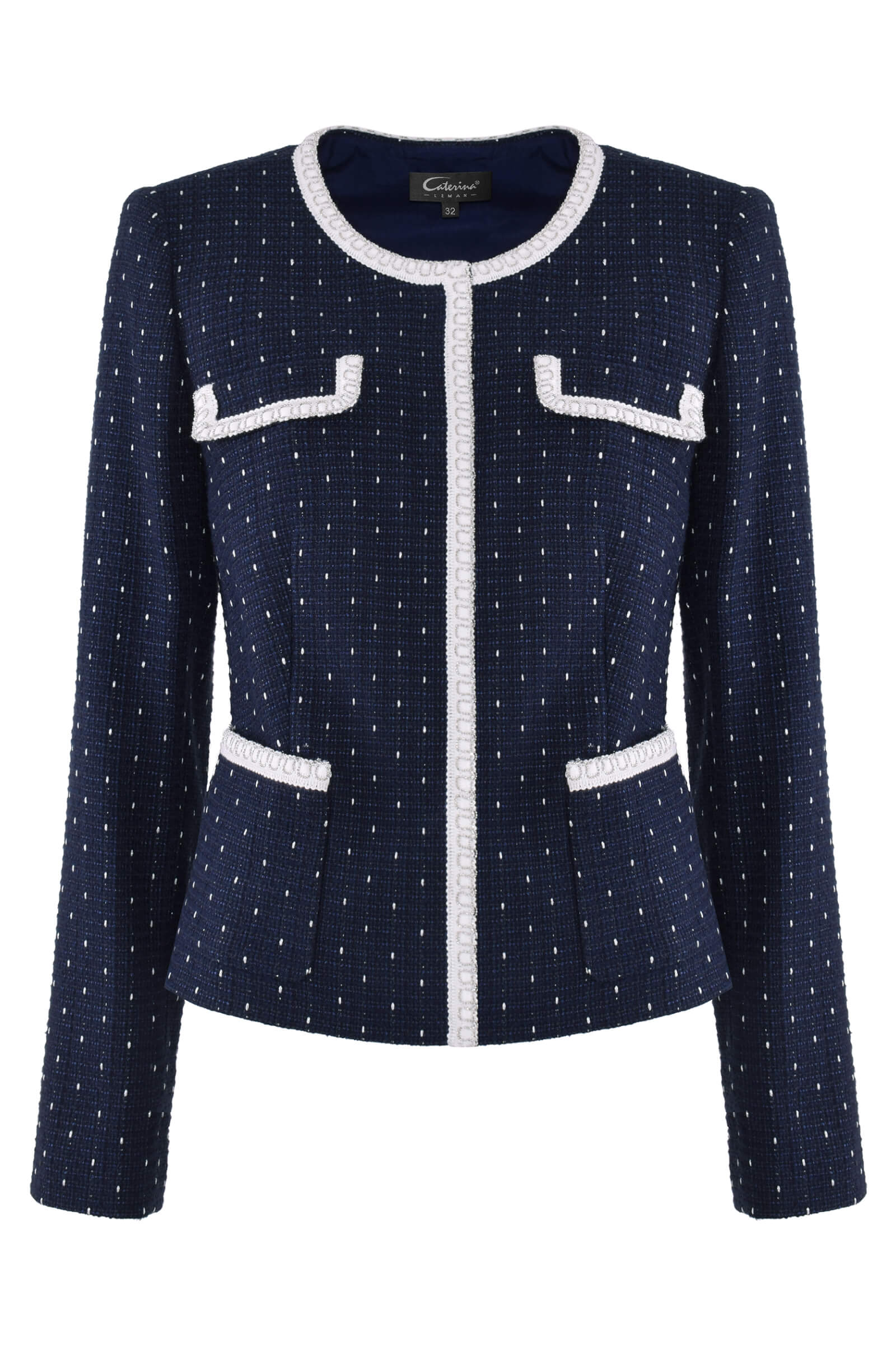 Жакет из твида Цвет Синий