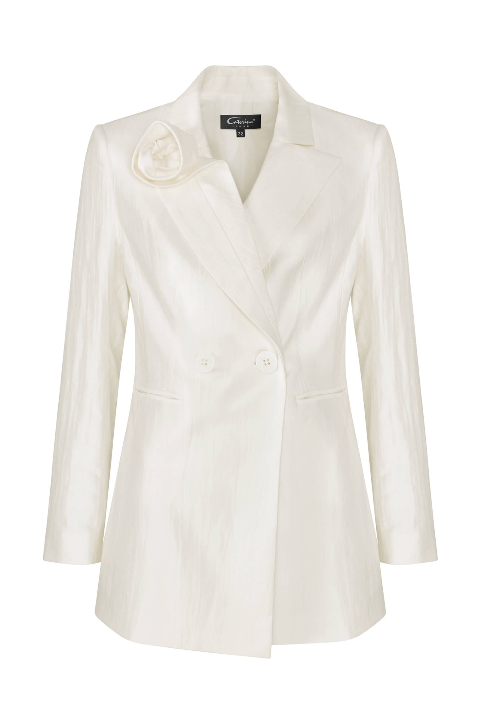 Пиджак с объемным декором Цвет Кремовый