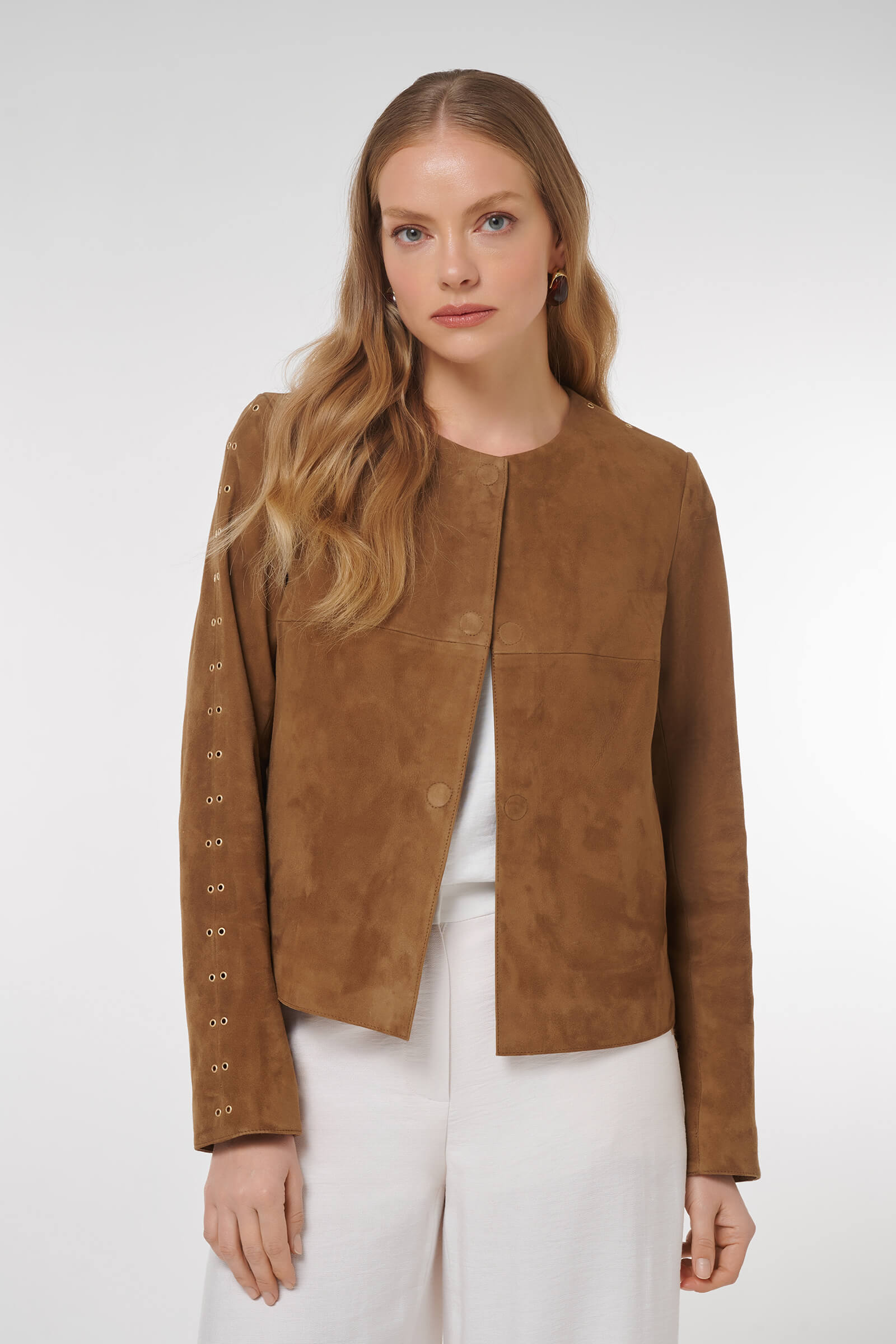 Куртка из натуральной кожи Цвет Коричневый