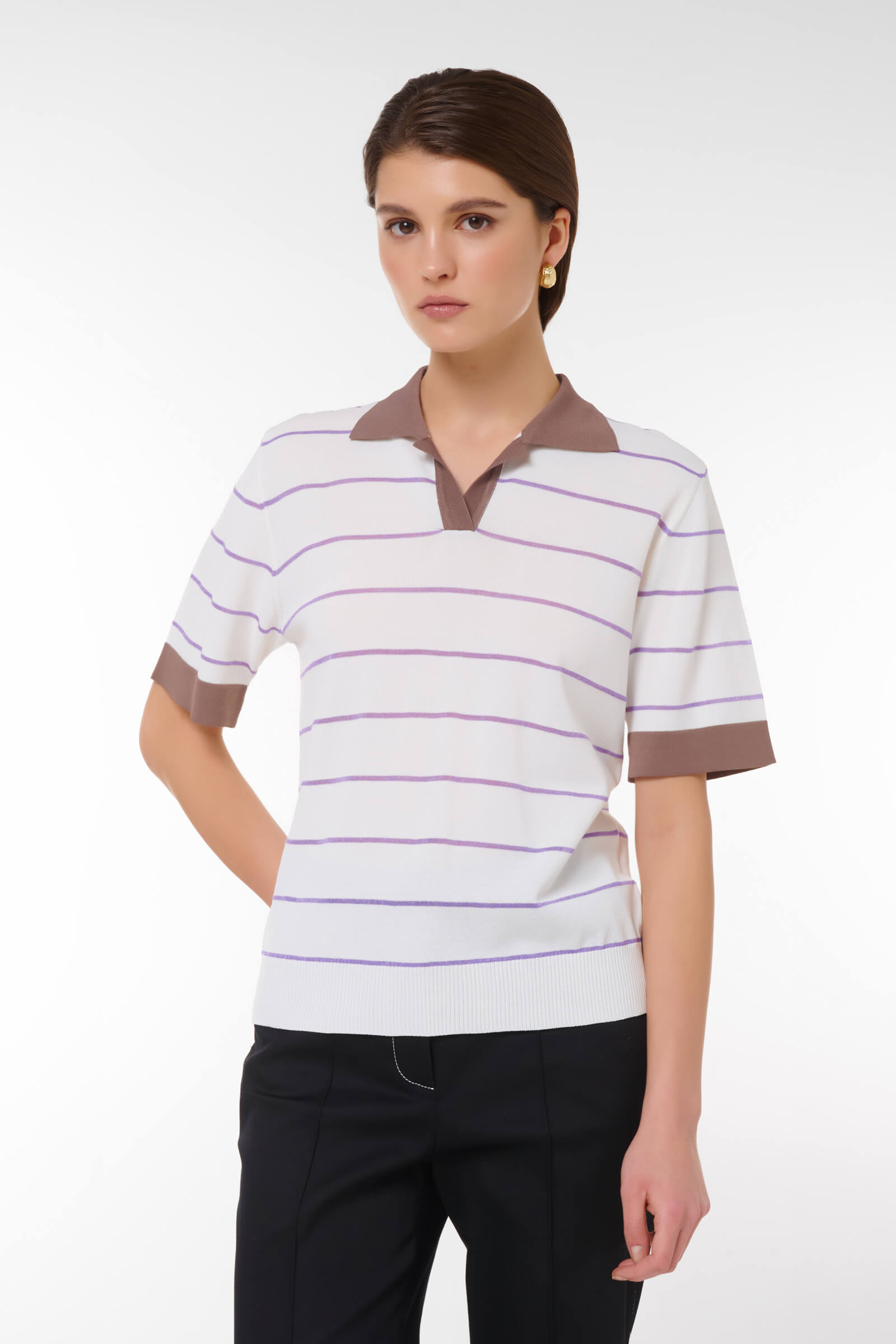 Джемпер в полоску Цвет Белый