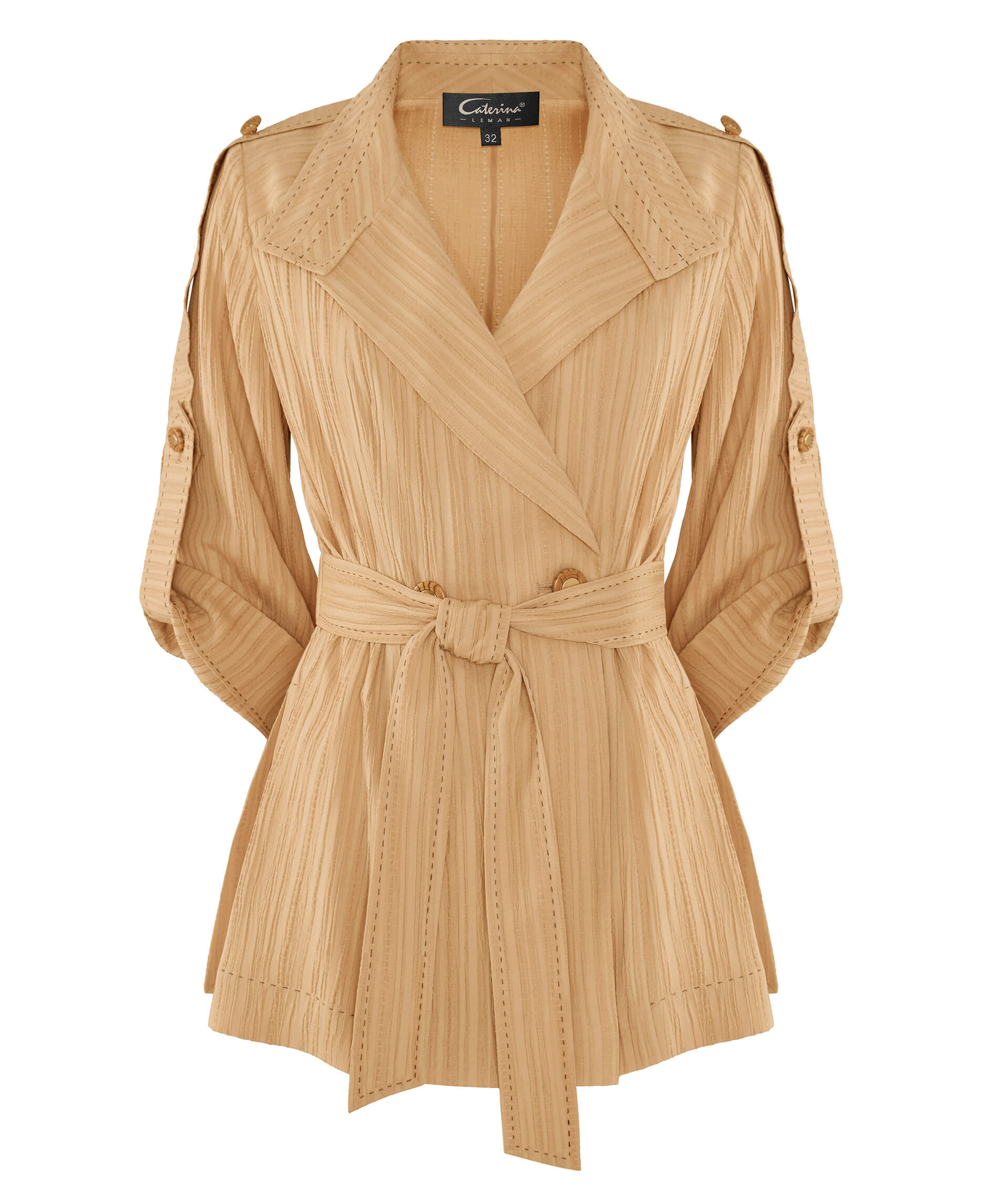 Жакет из фактурного материала Цвет Бежевый