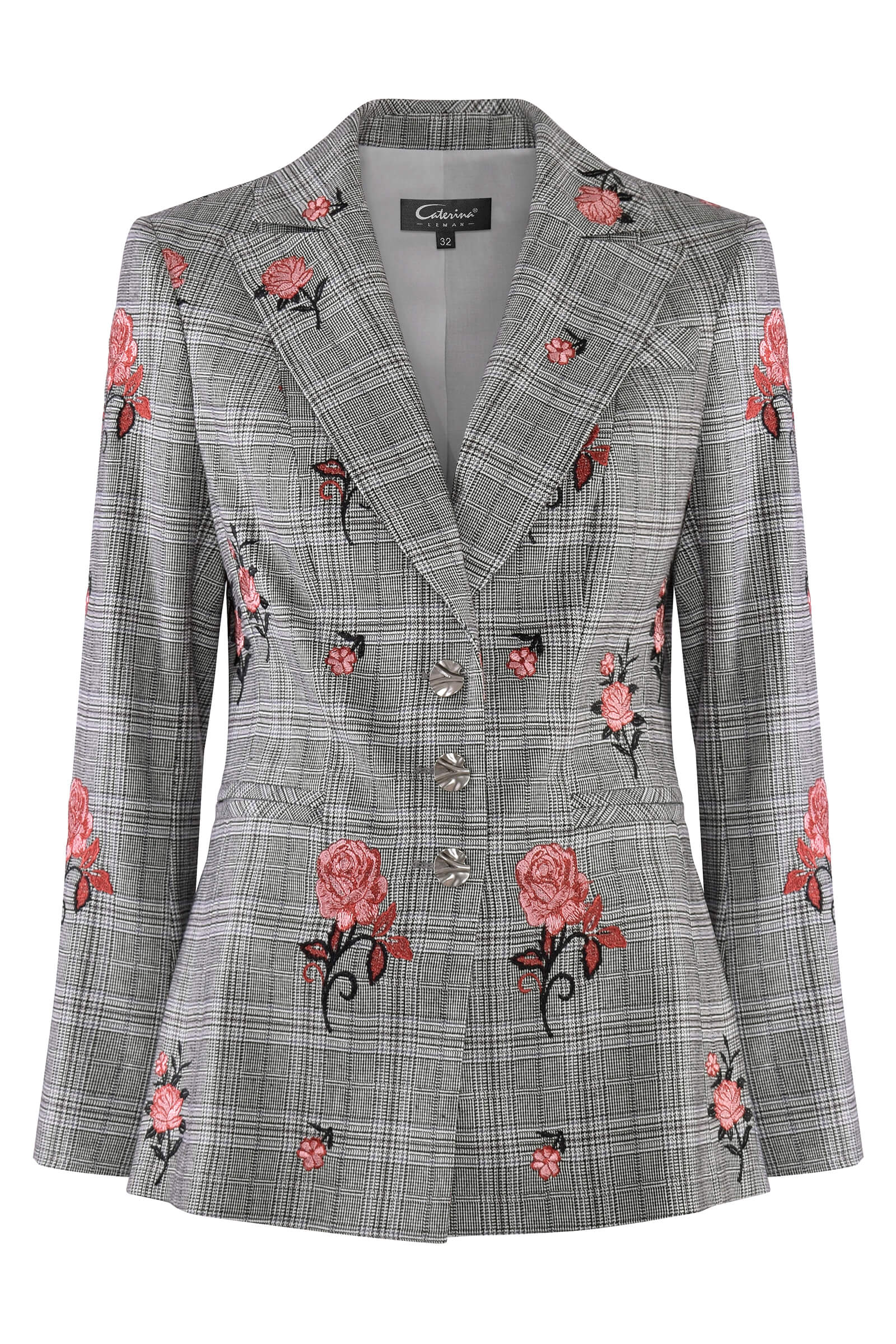 Пиджак с комбинированным принтом Цвет Серый