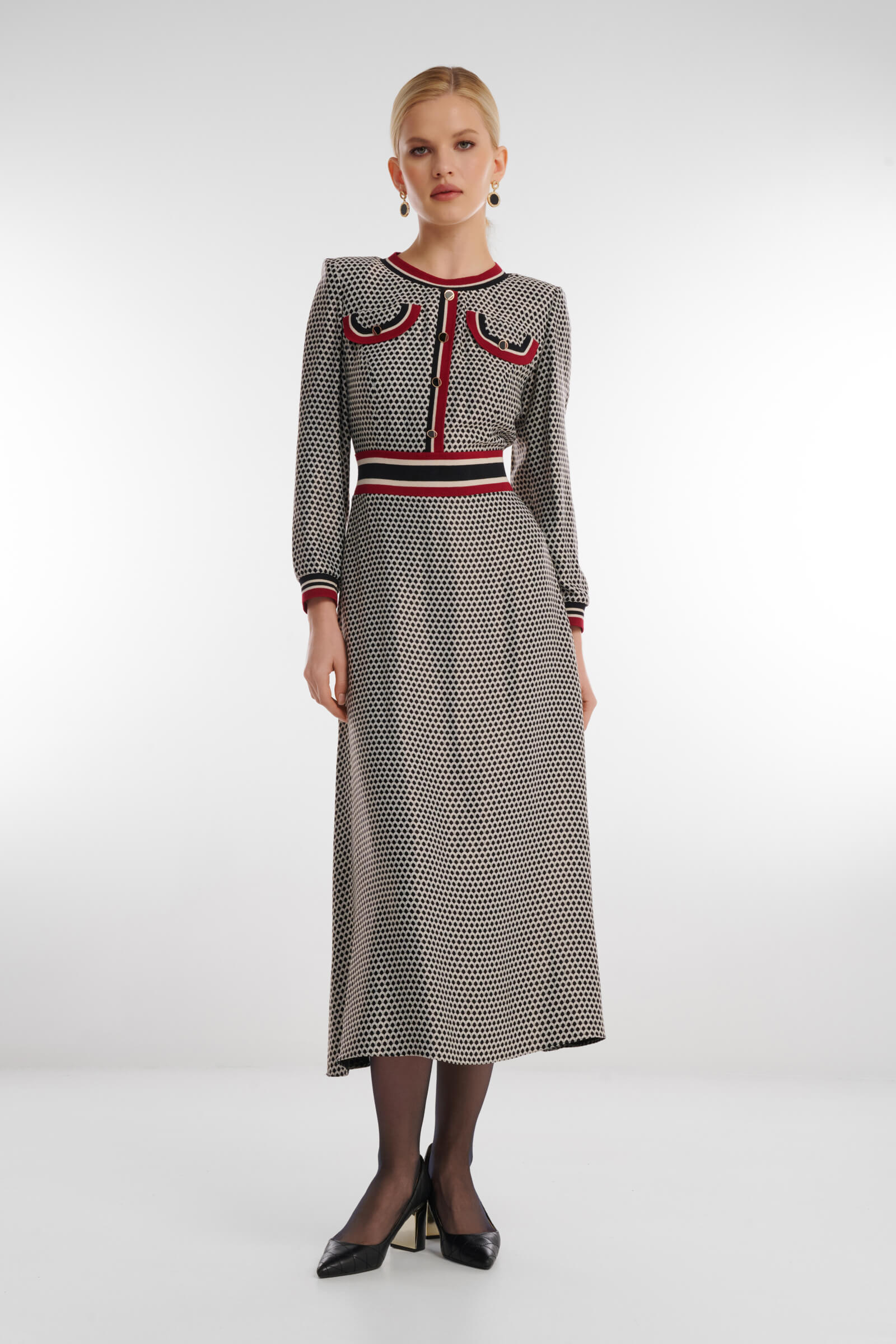 Платье на пуговицах с орнаментом Цвет Мультиколор