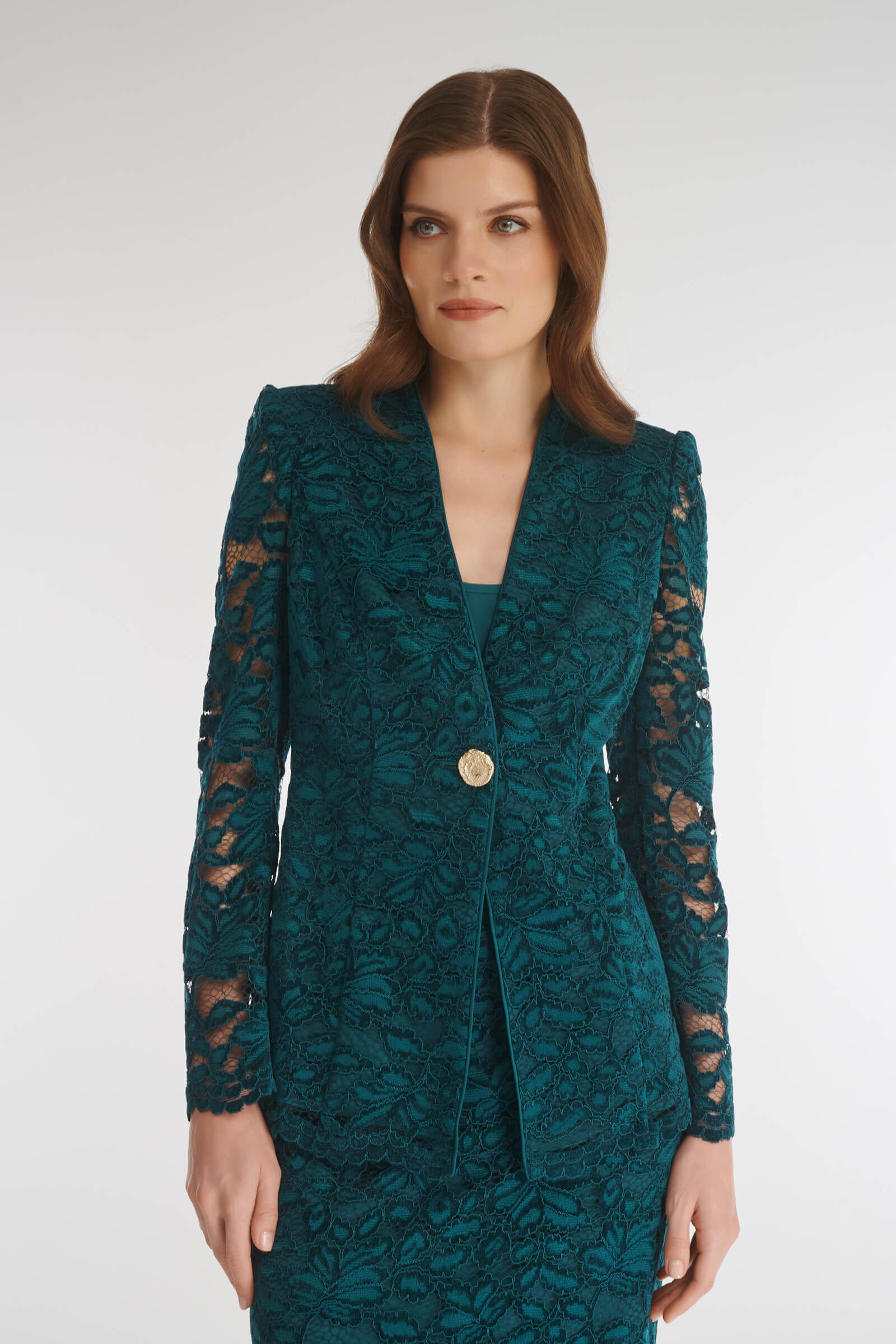Жакет из гипюра Цвет Зеленый