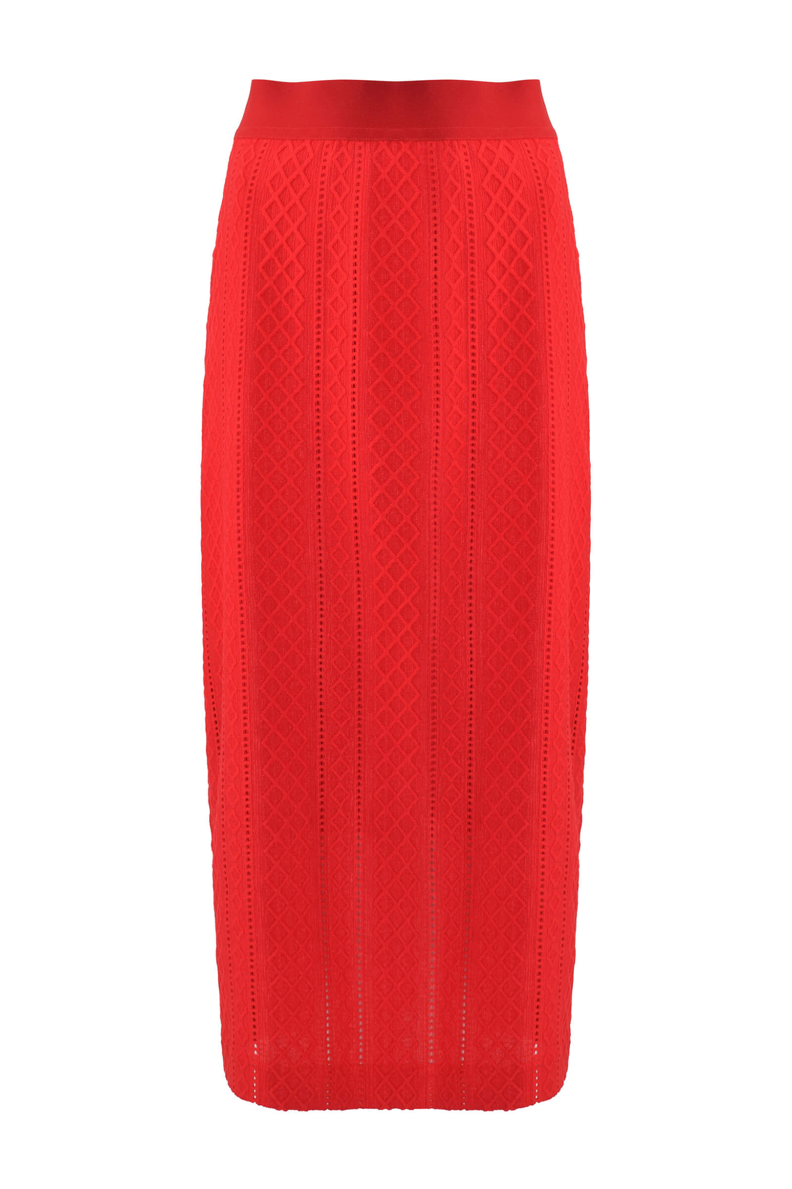Юбка-карандаш из трикотажа Цвет Красный