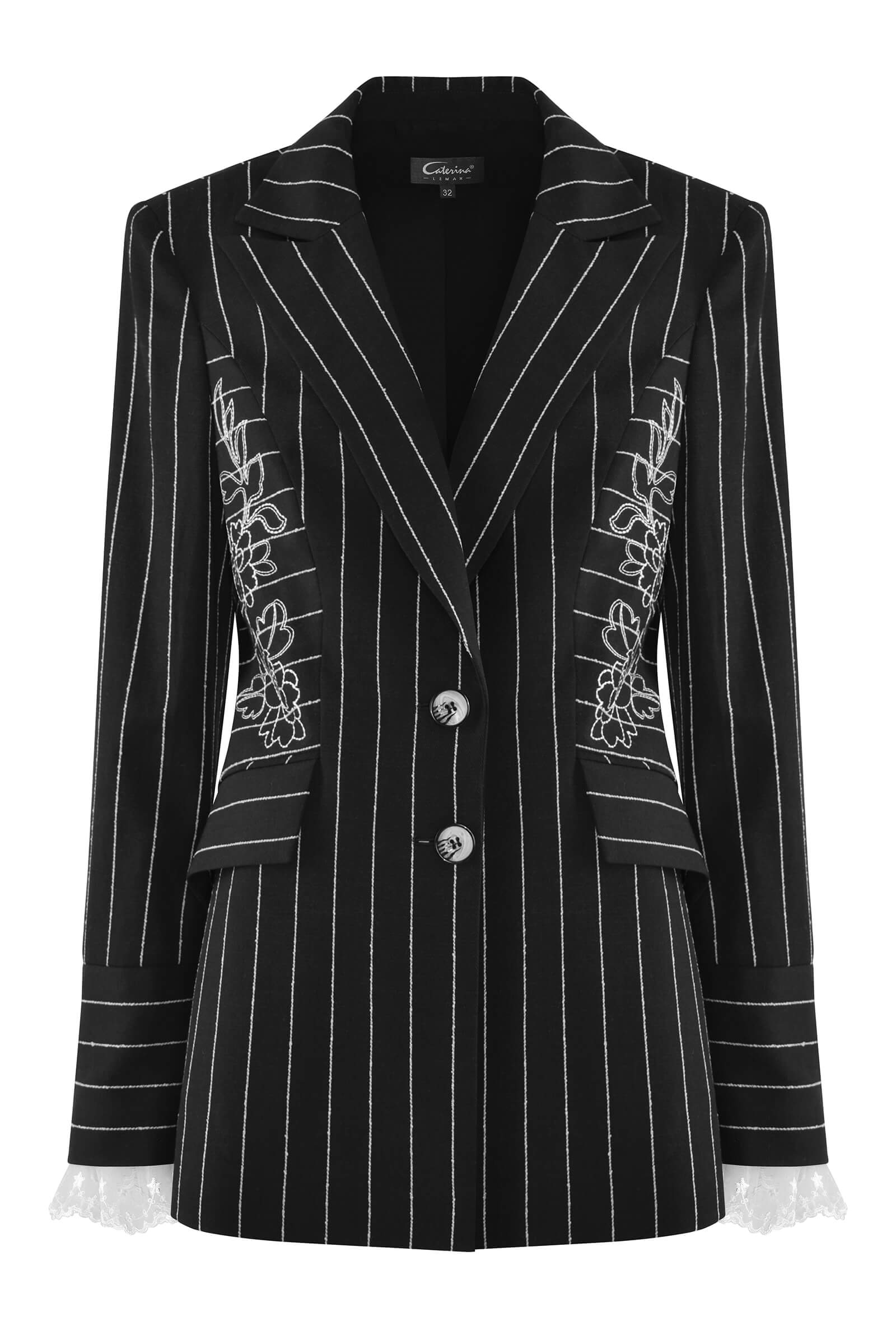Пиджак с цветочным узором Цвет Черный