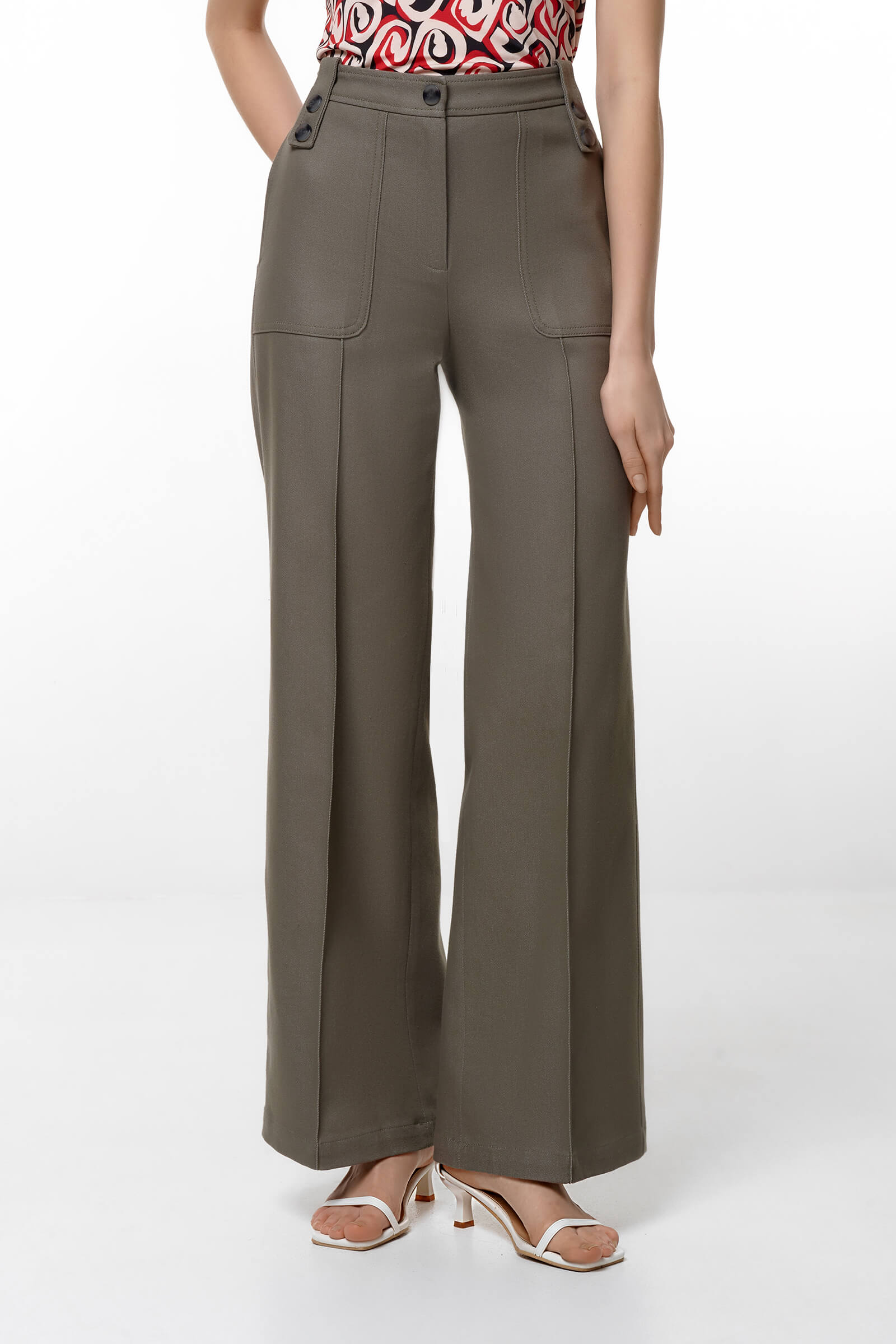 Широкие брюки Цвет Коричневый