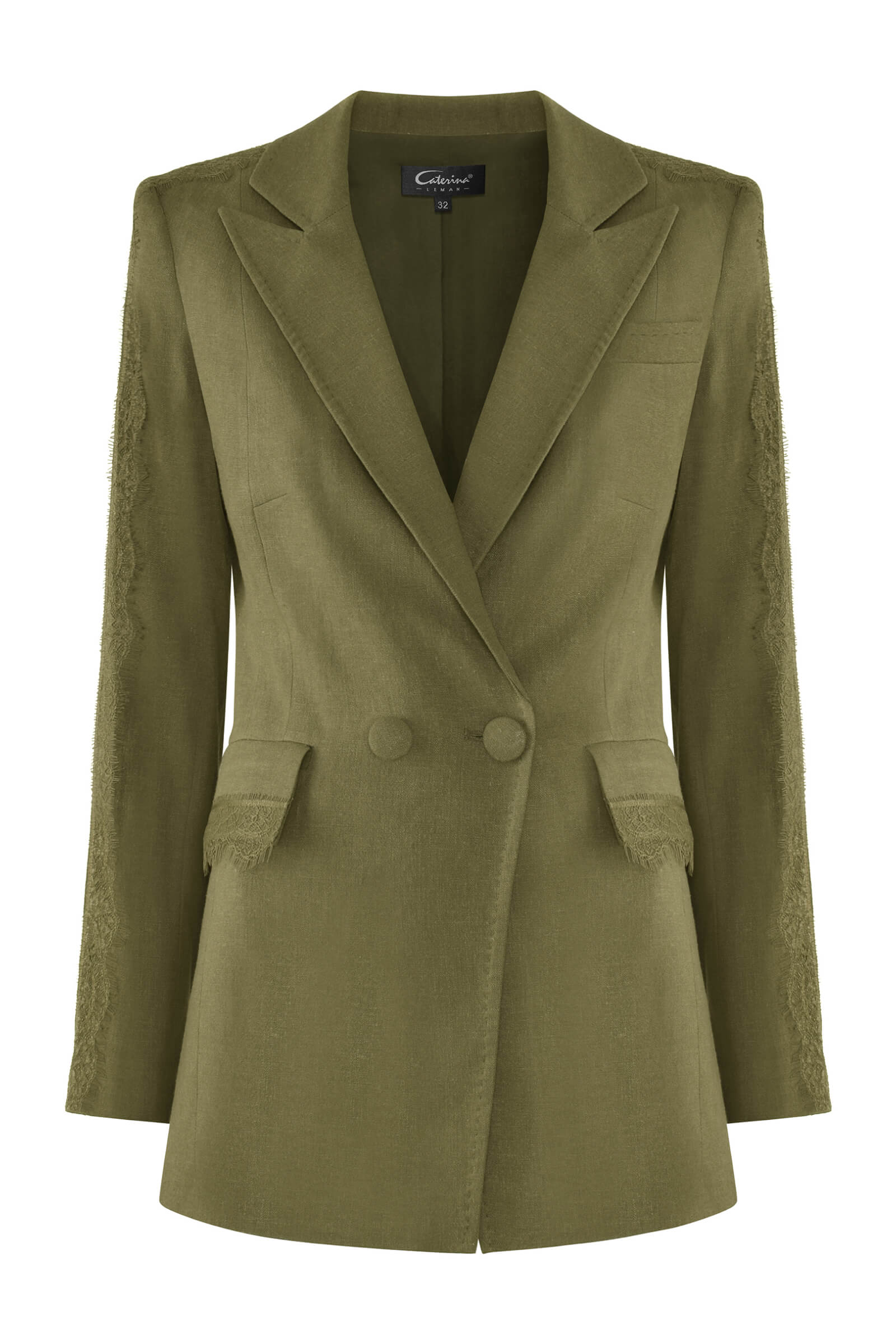 Жакет из вискозы и льна Цвет Зеленый