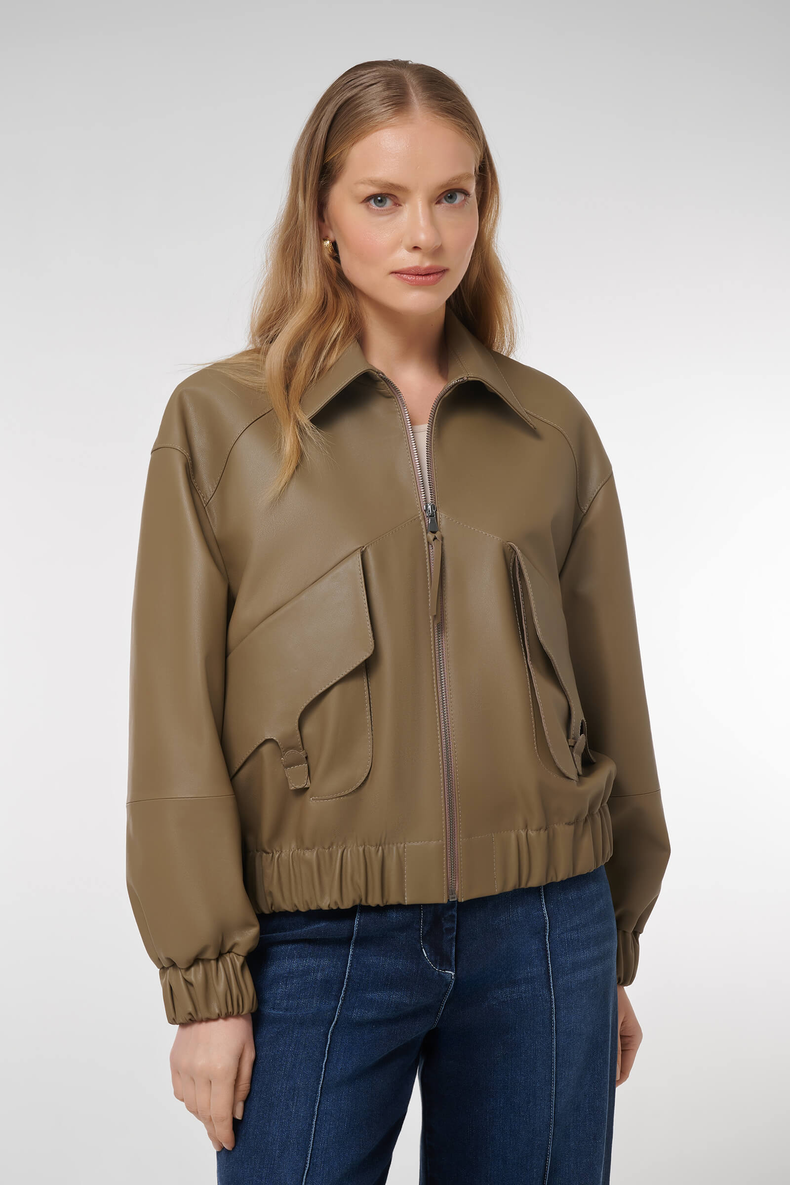 Куртка из натуральной кожи Цвет Коричневый