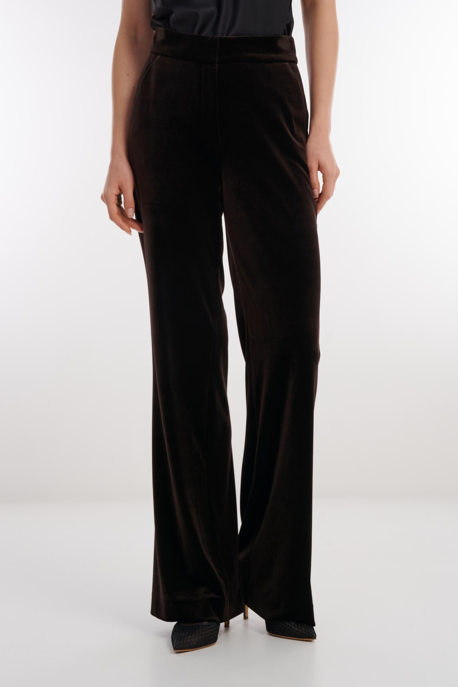 Бархатные брюки Цвет Коричневый