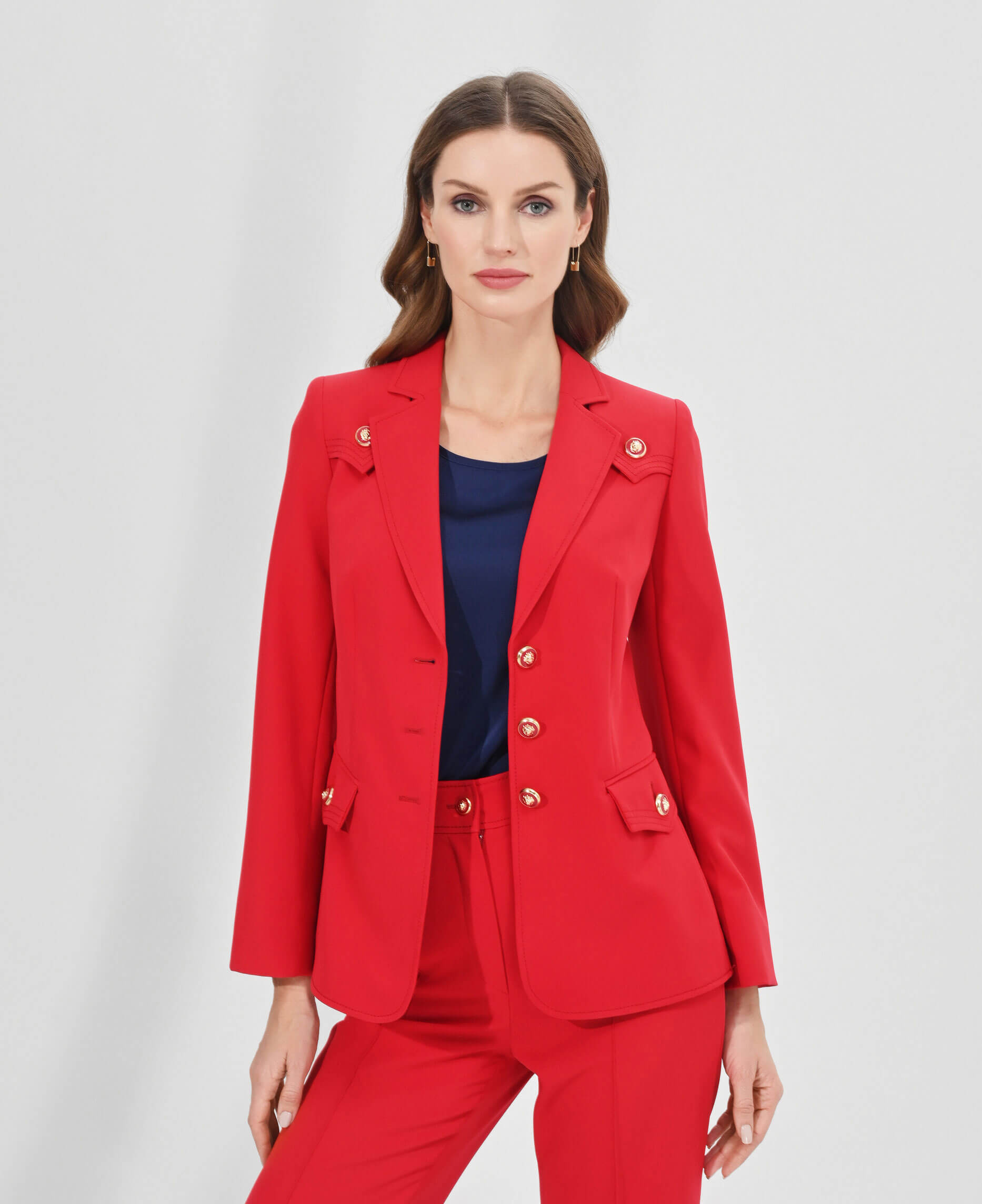Пиджак приталенного силуэта Цвет Красный