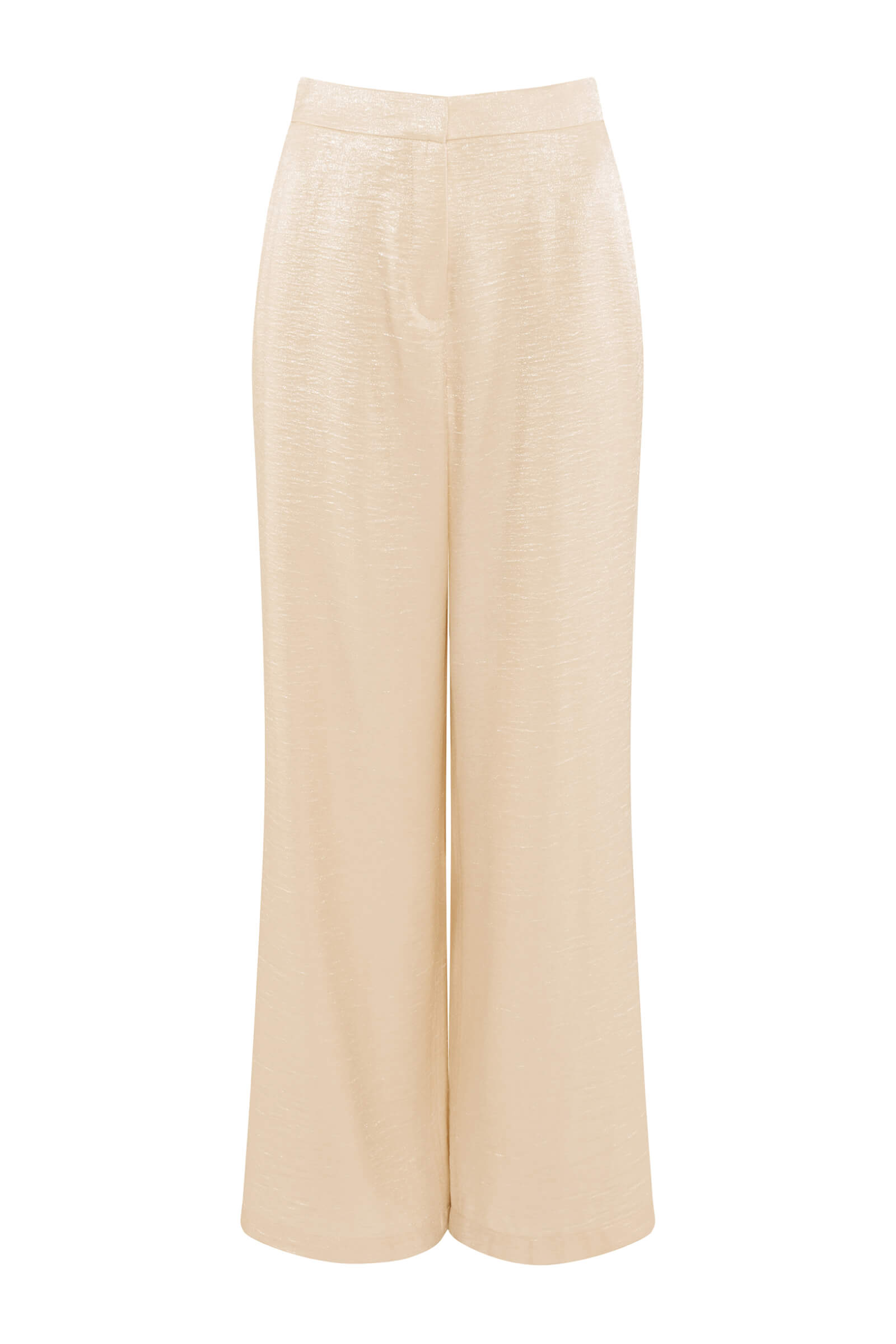Широкие брюки с блеском Цвет Бежевый