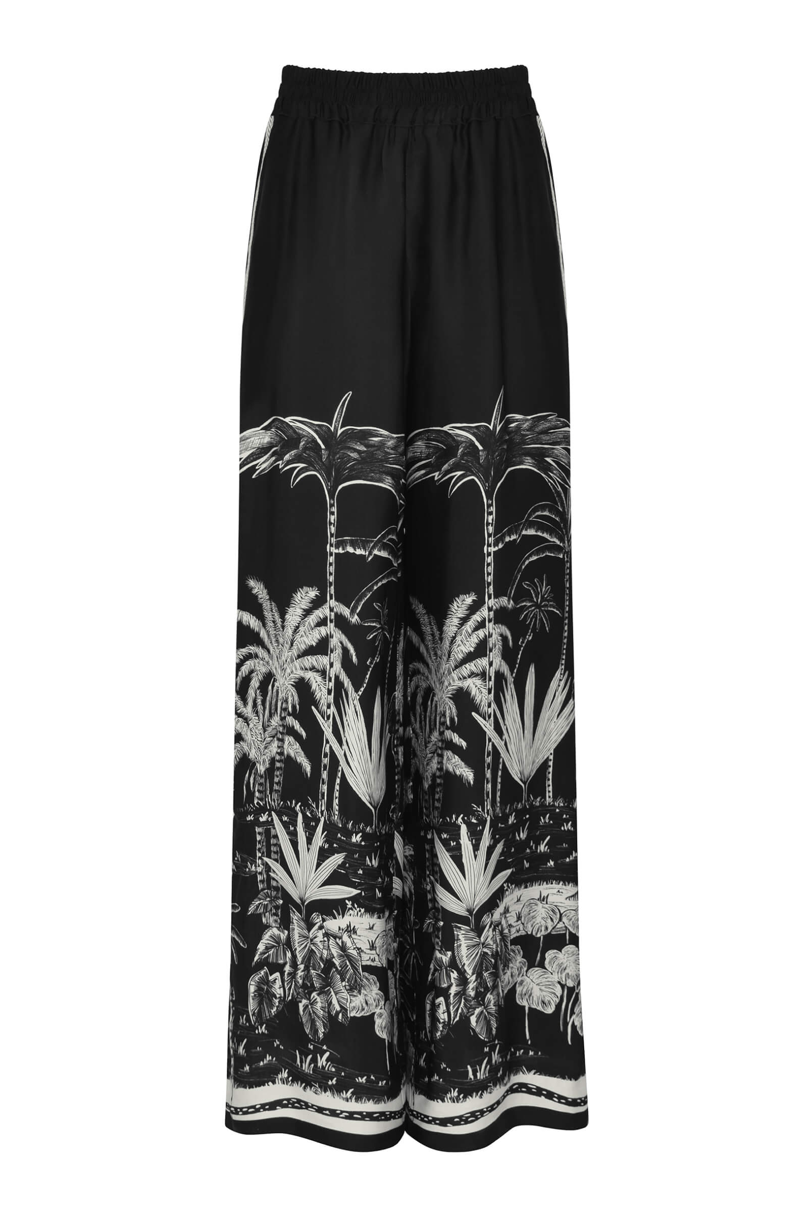 Брюки с растительным рисунком Цвет Мультиколор