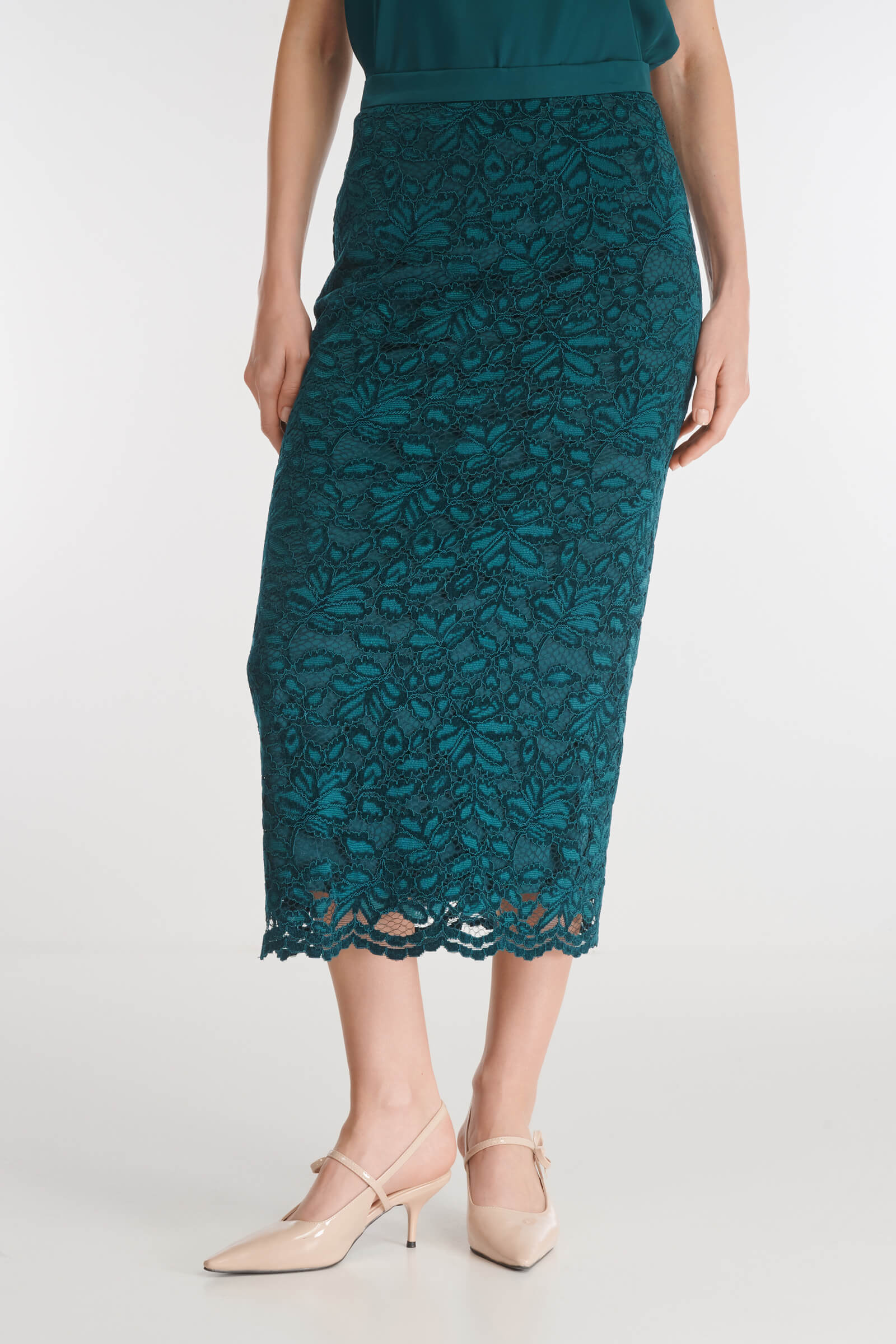 Юбка из гипюра Цвет Зеленый