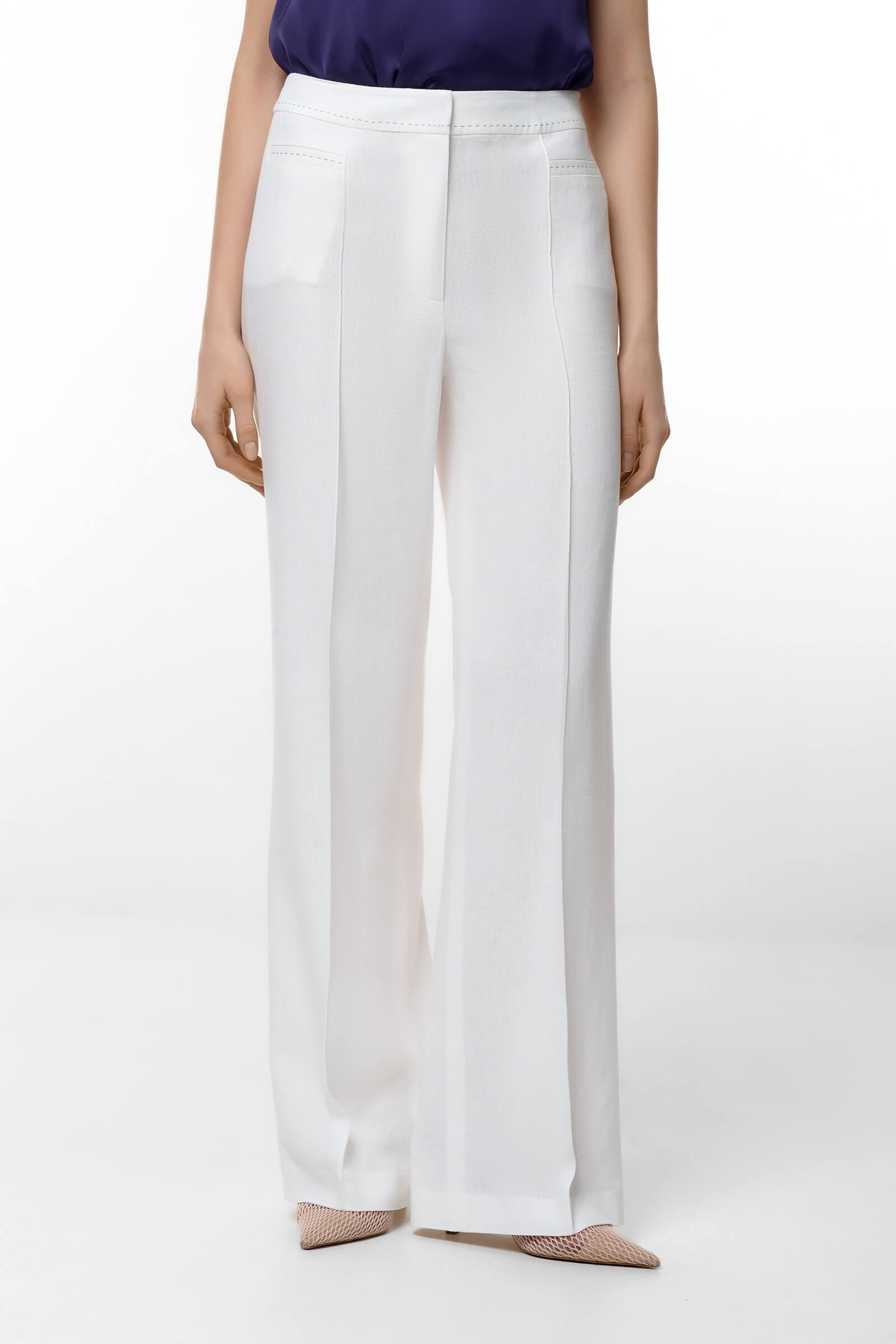 Брюки со стрелками Цвет Белый