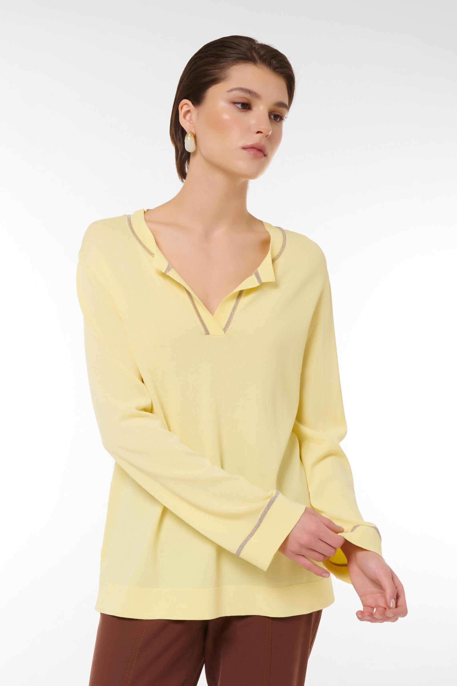 Джемпер свободного кроя Цвет Желтый