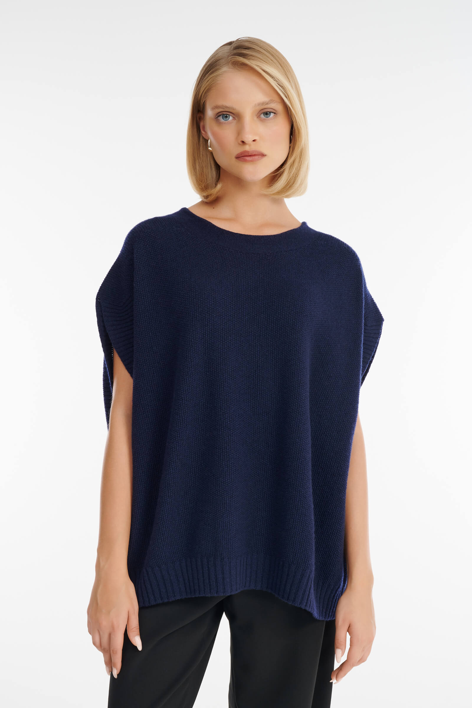 Жилет из шерсти и кашемира Цвет Синий