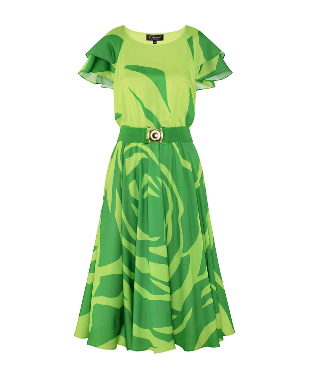 Летнее платье А-силуэта Цвет Зеленый