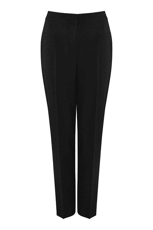 Зауженные брюки из смесовой вискозы Цвет Черный