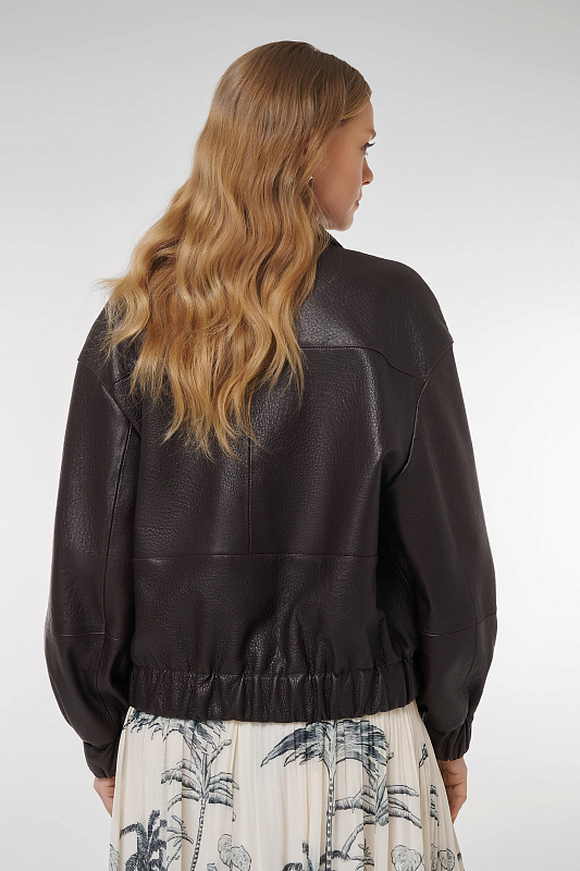 Куртка из натуральной кожи Цвет Коричневый Изображение 2