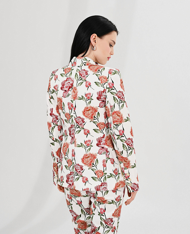 Приталенный пиджак с цветочным принтом Цвет Мультиколор Изображение 2